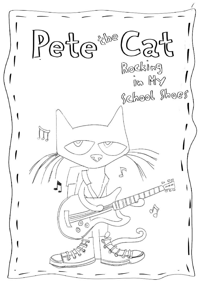 Pete The Cat Rocking In My School Shoes Coloring 6665386 Pete The Cat Rocking In My School Shoes Coloring 6665386