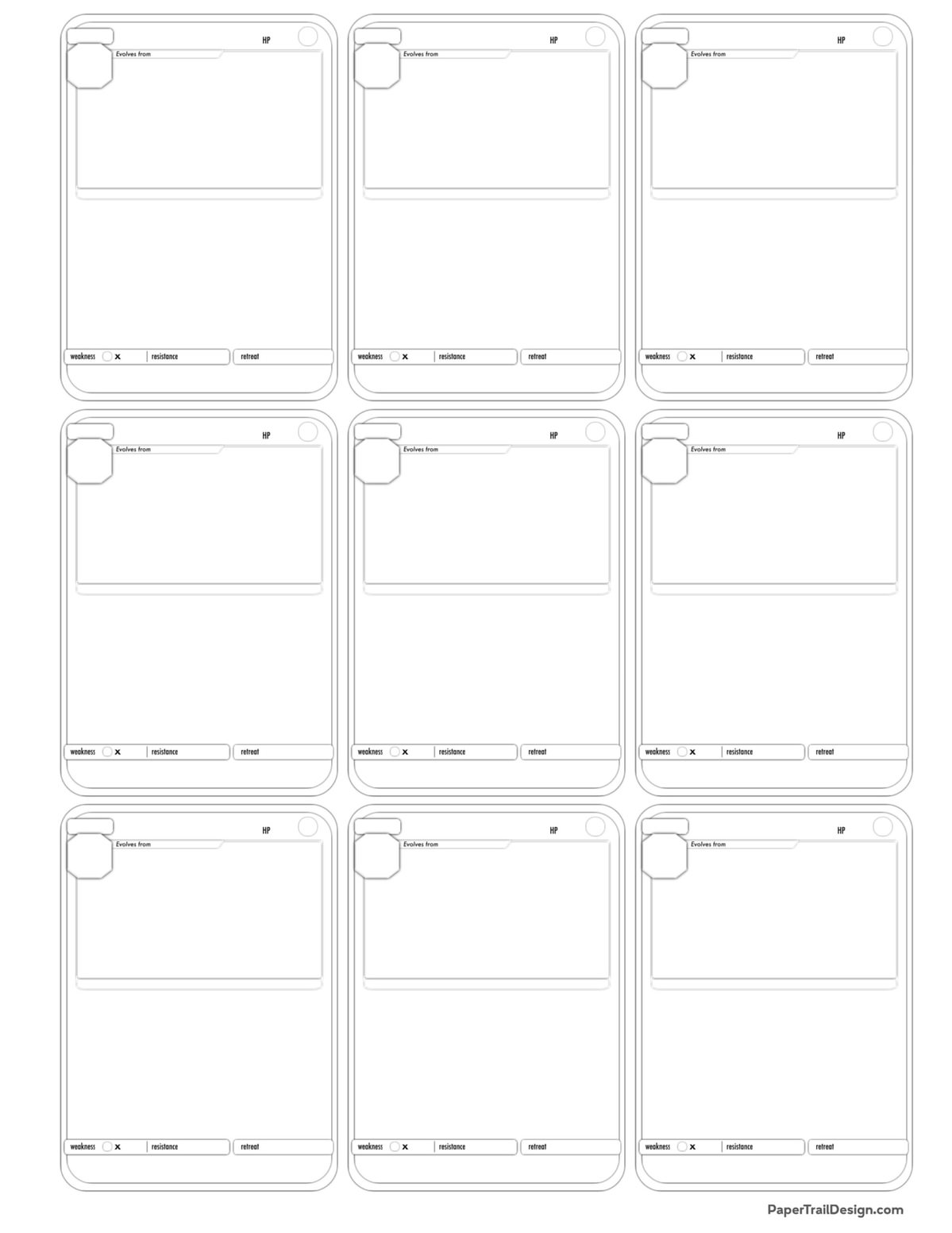 pokemon card template printable pokemon card template printable