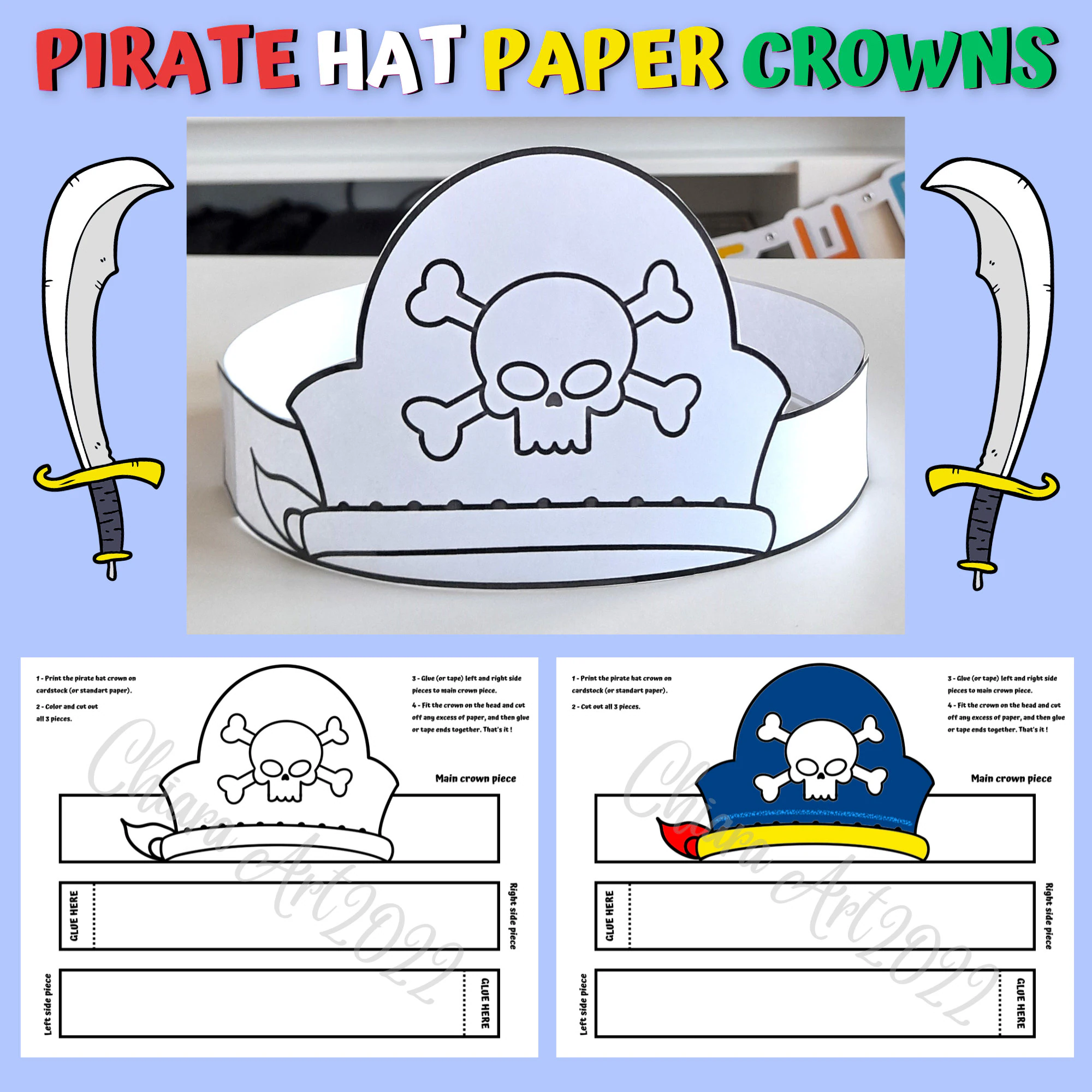 Pirate Hat Paper Crown For Kids Pirate