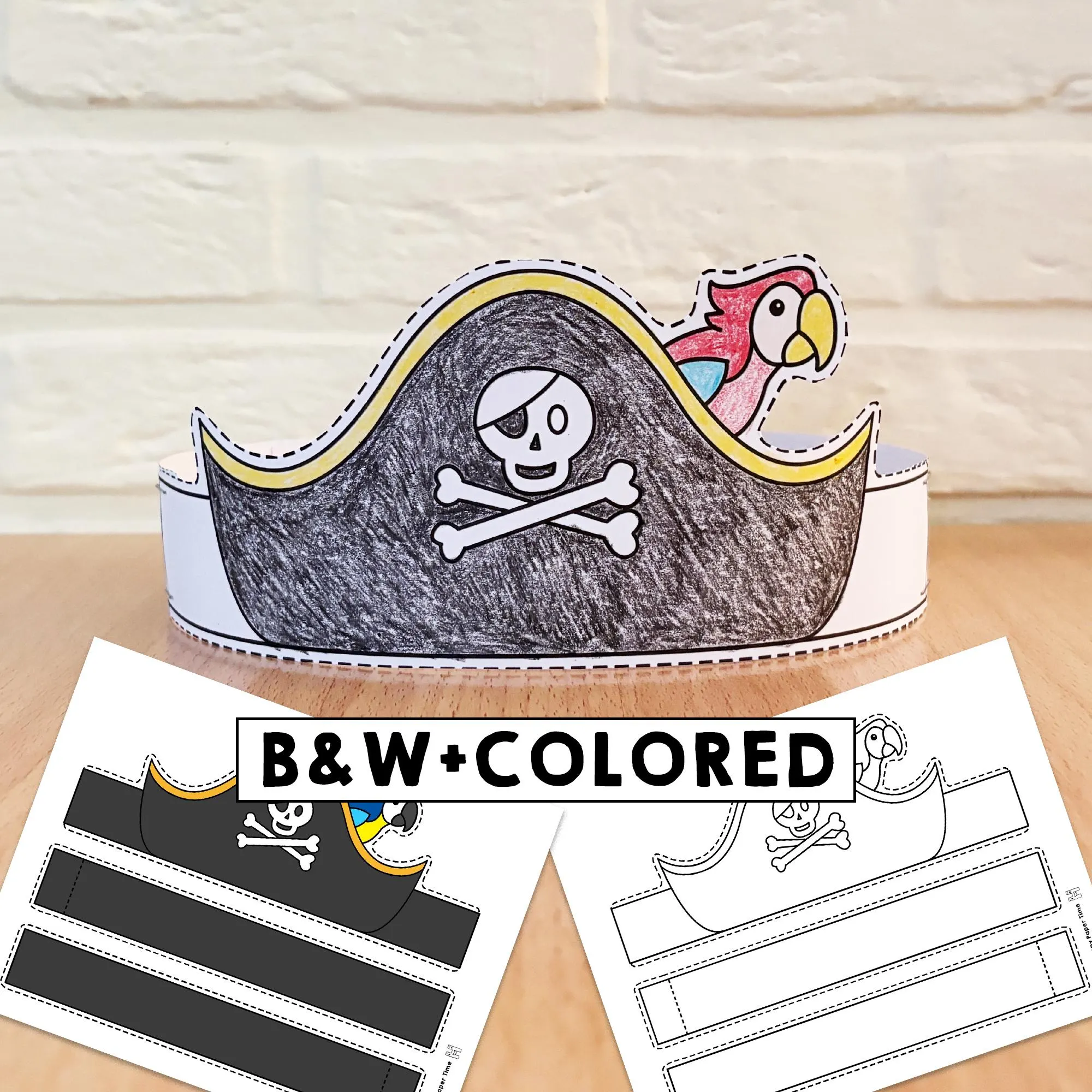 Pirate Hat Paper Crown Template Pirate
