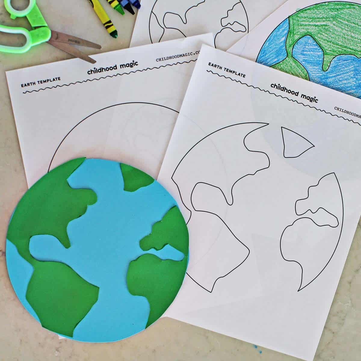 Planet Earth Printable Template