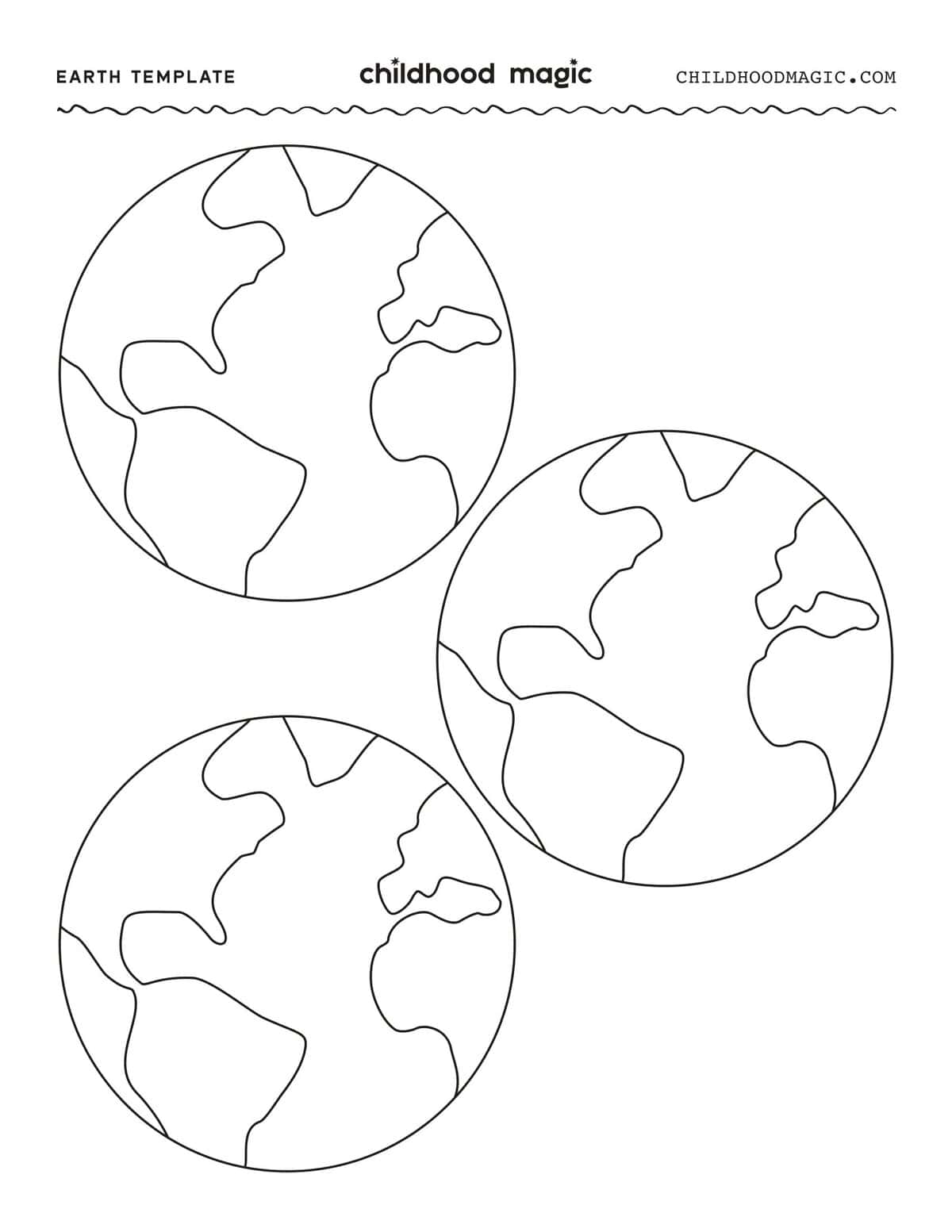 Planet Earth Printable Template