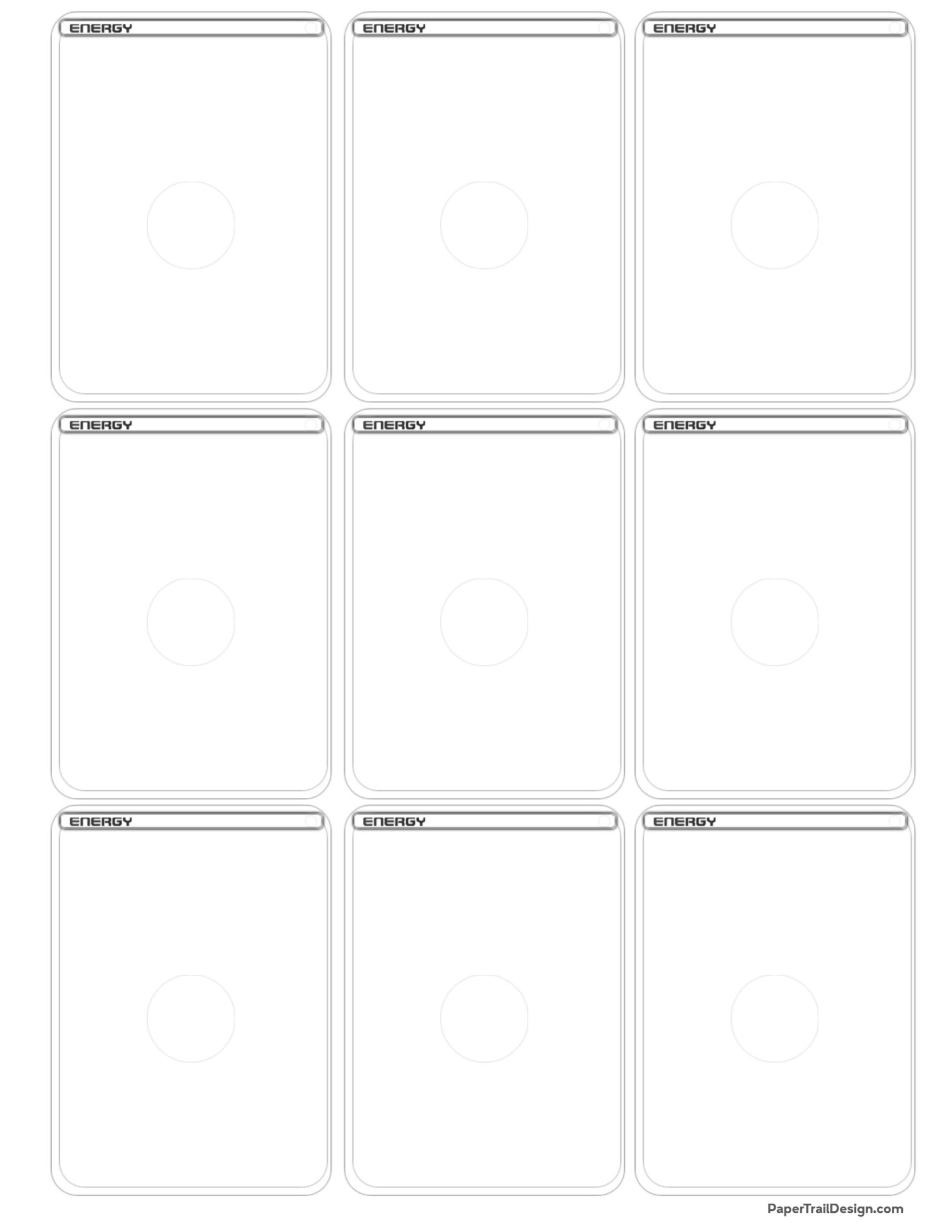 Pokemon Card Template Free Printable