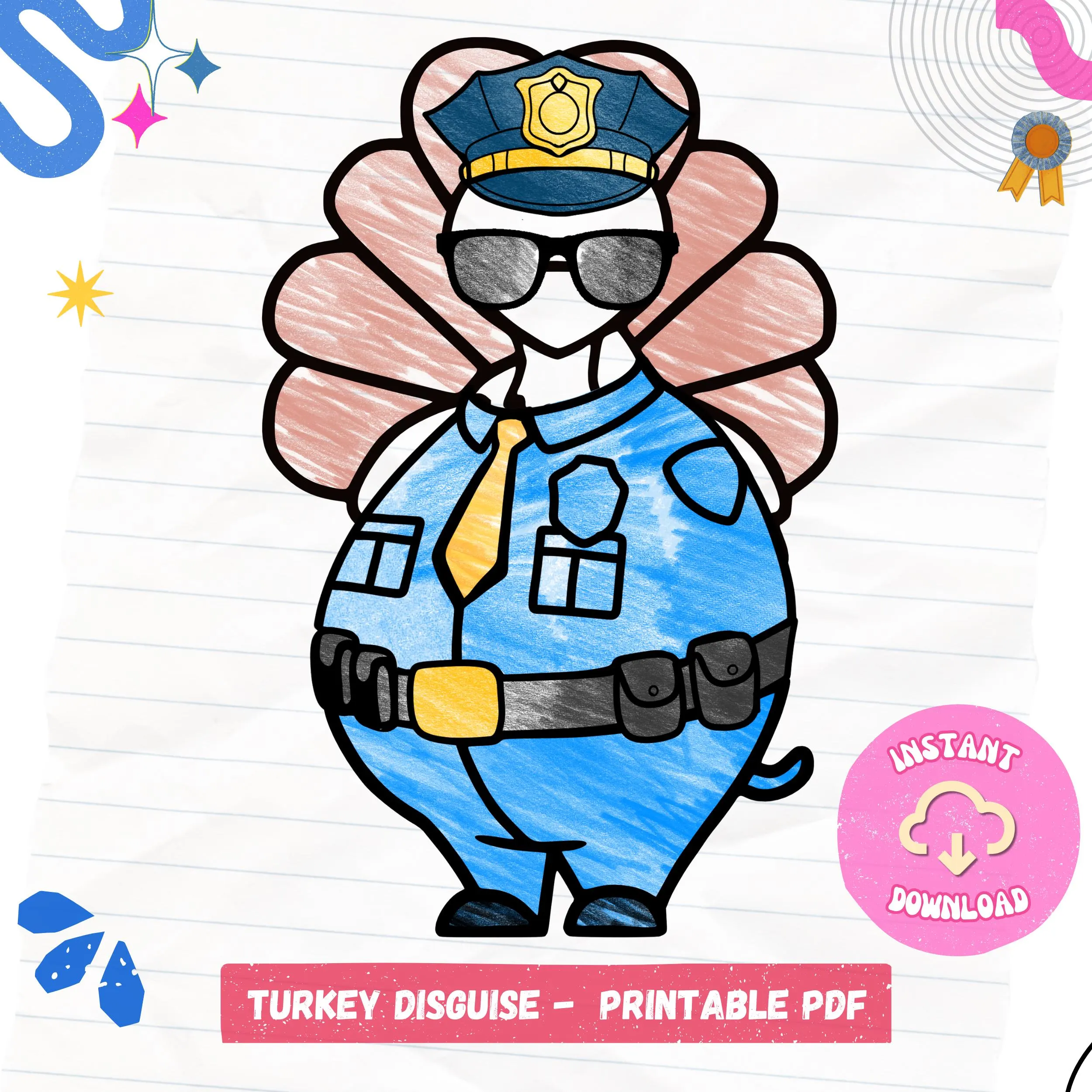 Police Officer Turkey Disguise Police Officer Turkey Disguise