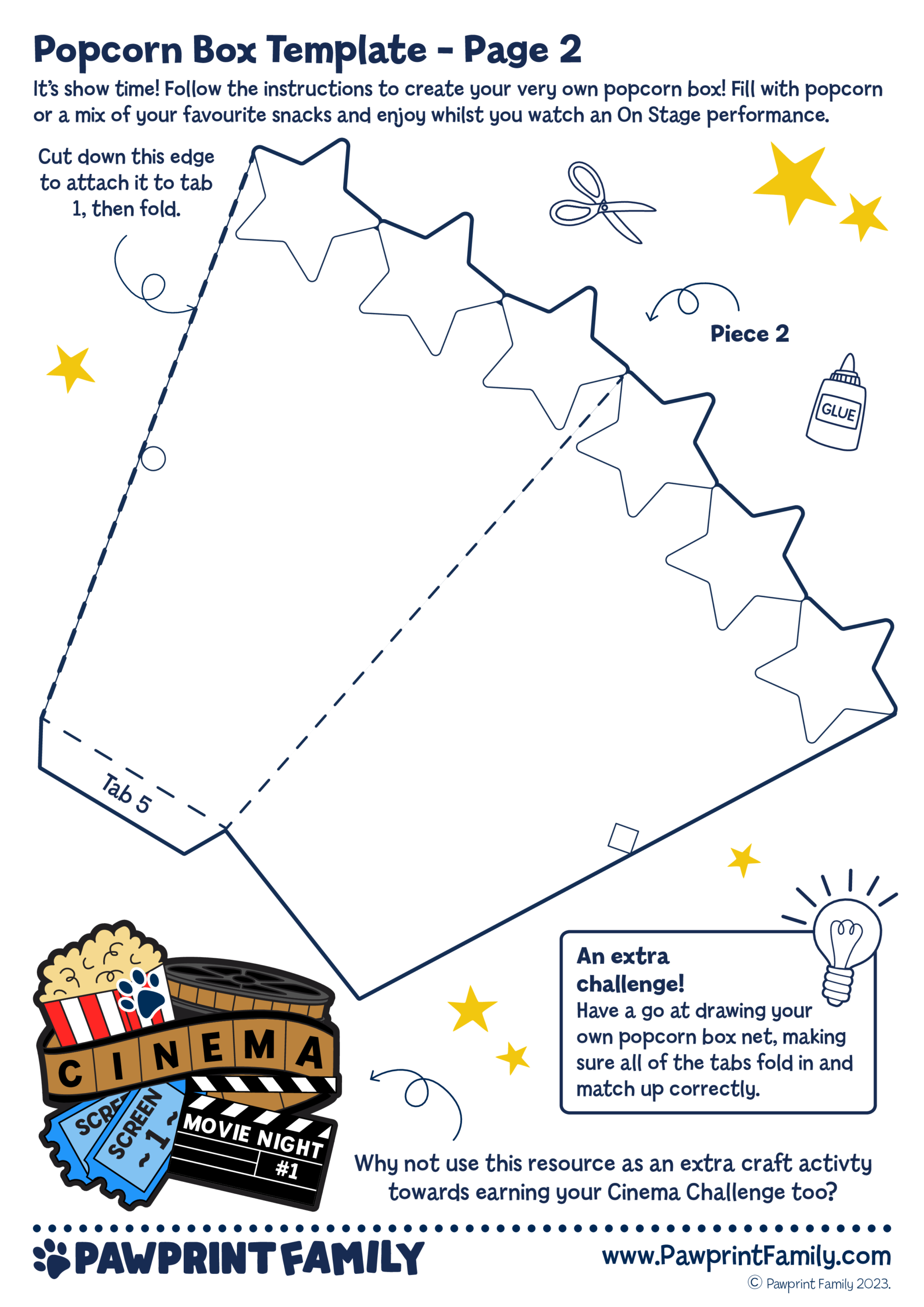 Popcorn Box Template