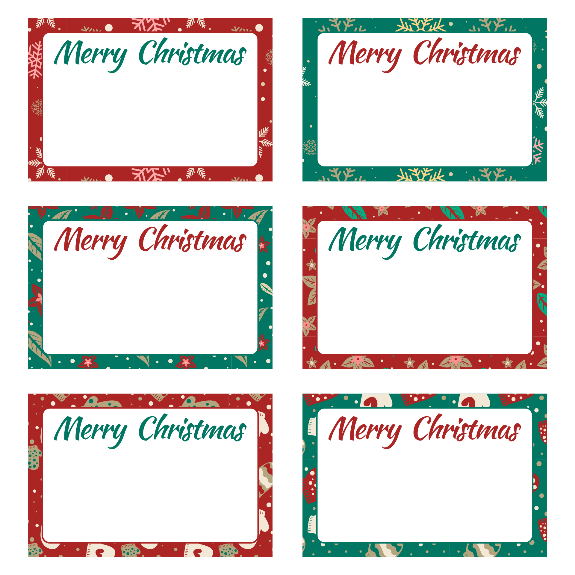 Post Blank Printable Tags Labels Christmas 341177
