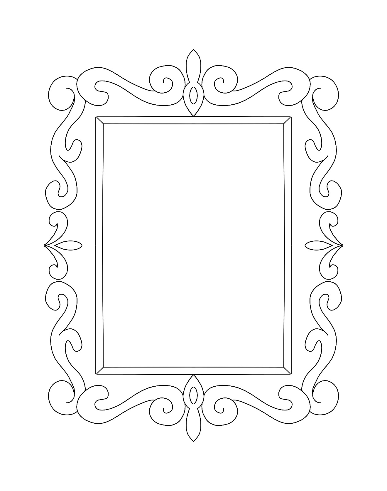 Post Printable Coloring Page Picture Frame 38288