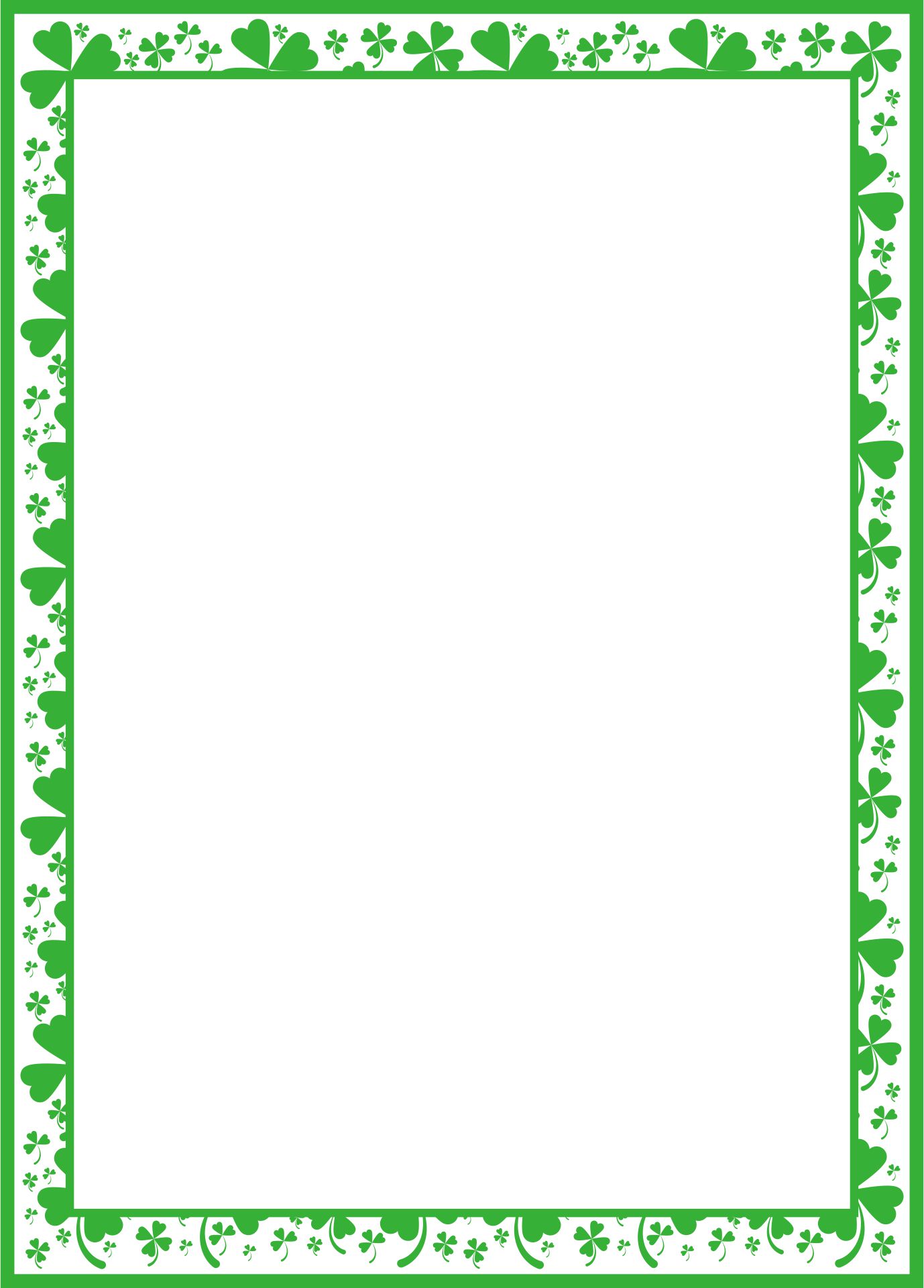 Post Printable Shamrock Border 359353