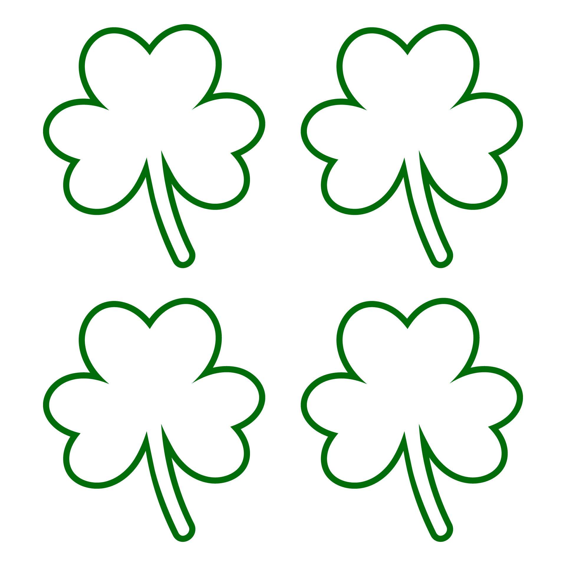 shamrock template for writing