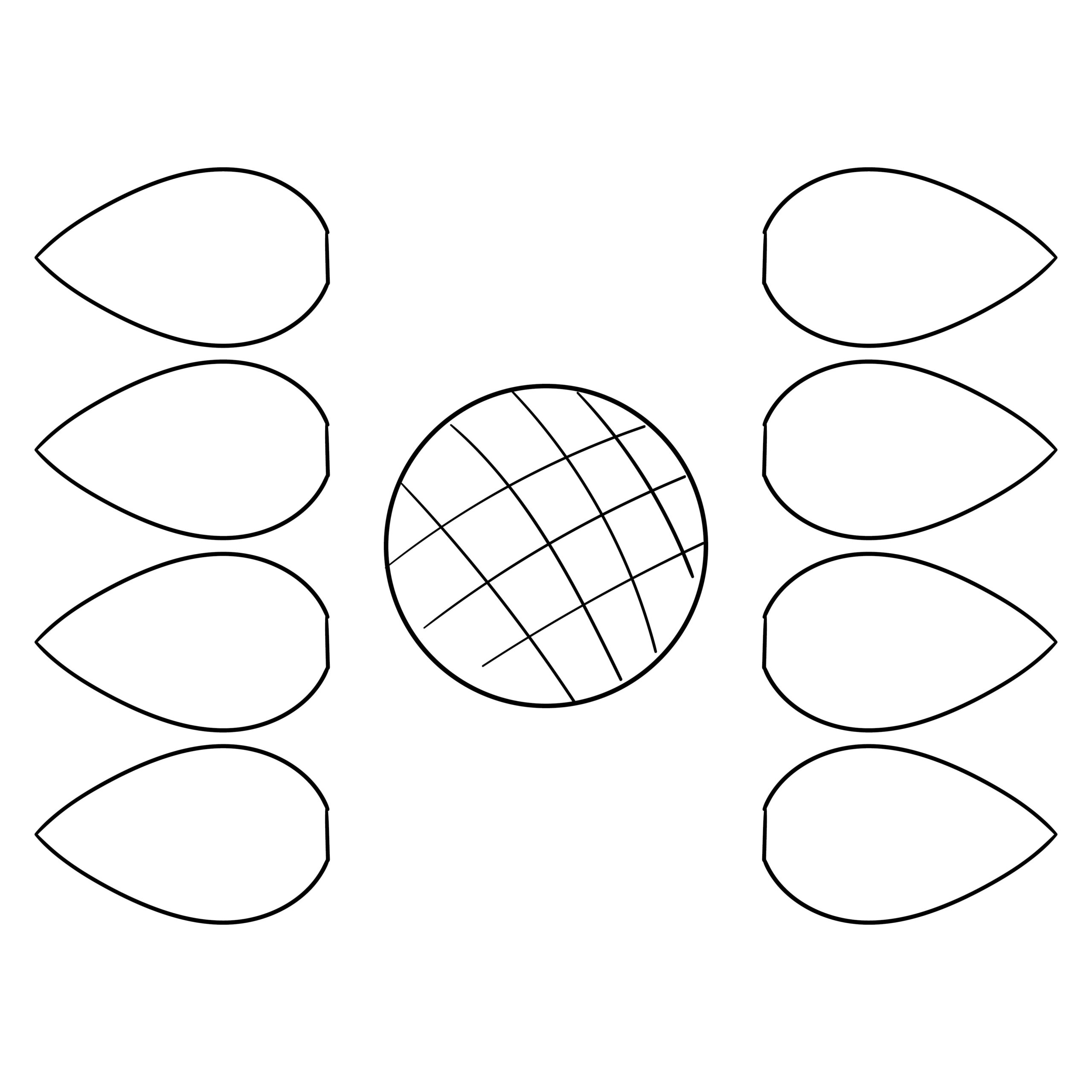 printable cut out sunflower template