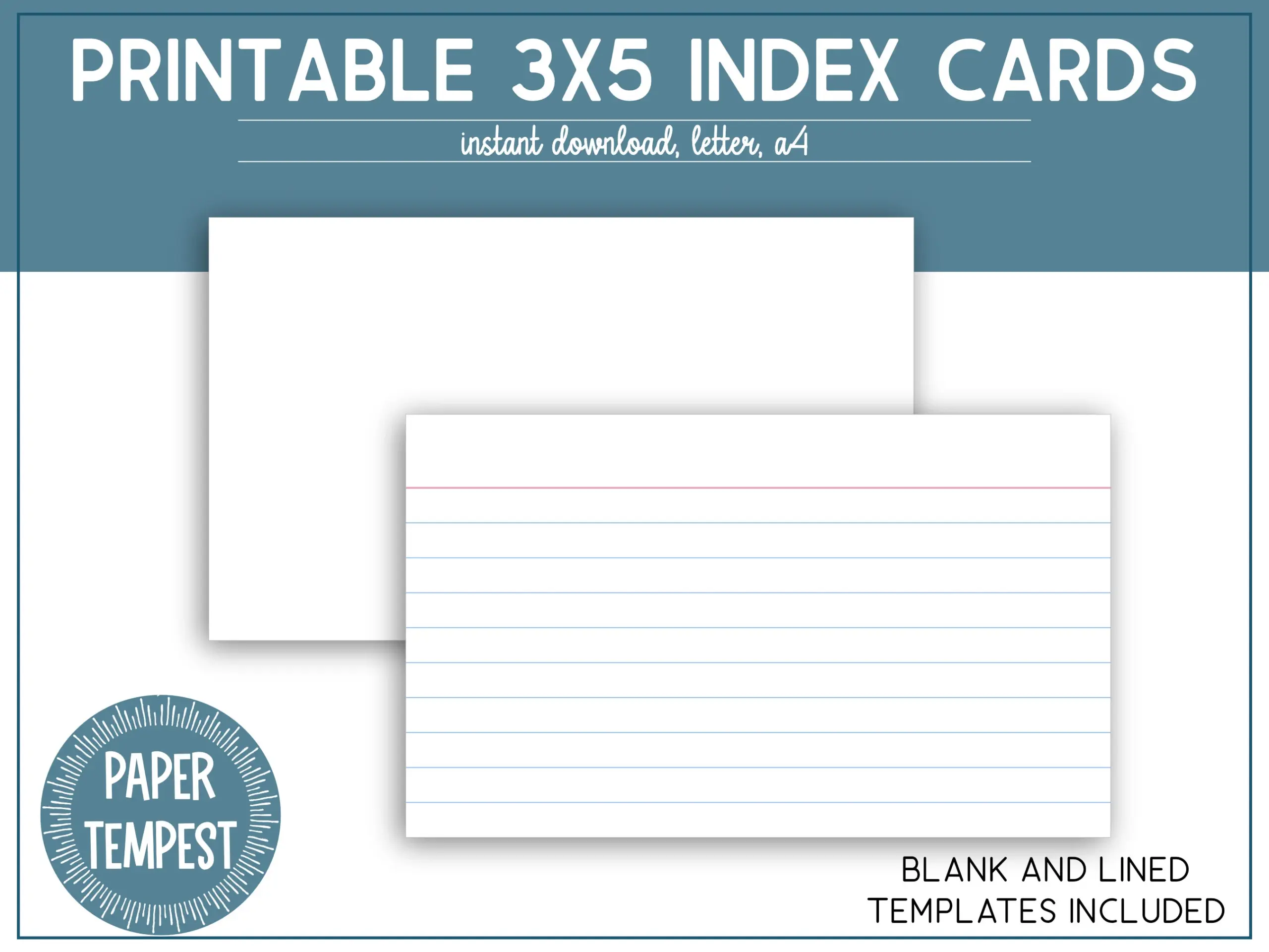 Printable 3x5 Index Cards Printable