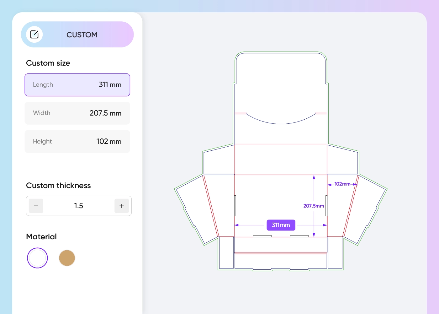 Printable Box Template Maker Printable Box Template Maker