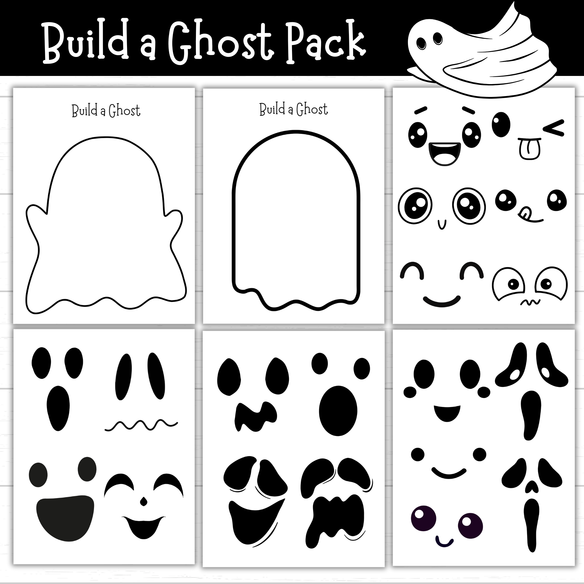 Printable Build A Ghost Activity Pack Printable Build A Ghost Activity Pack