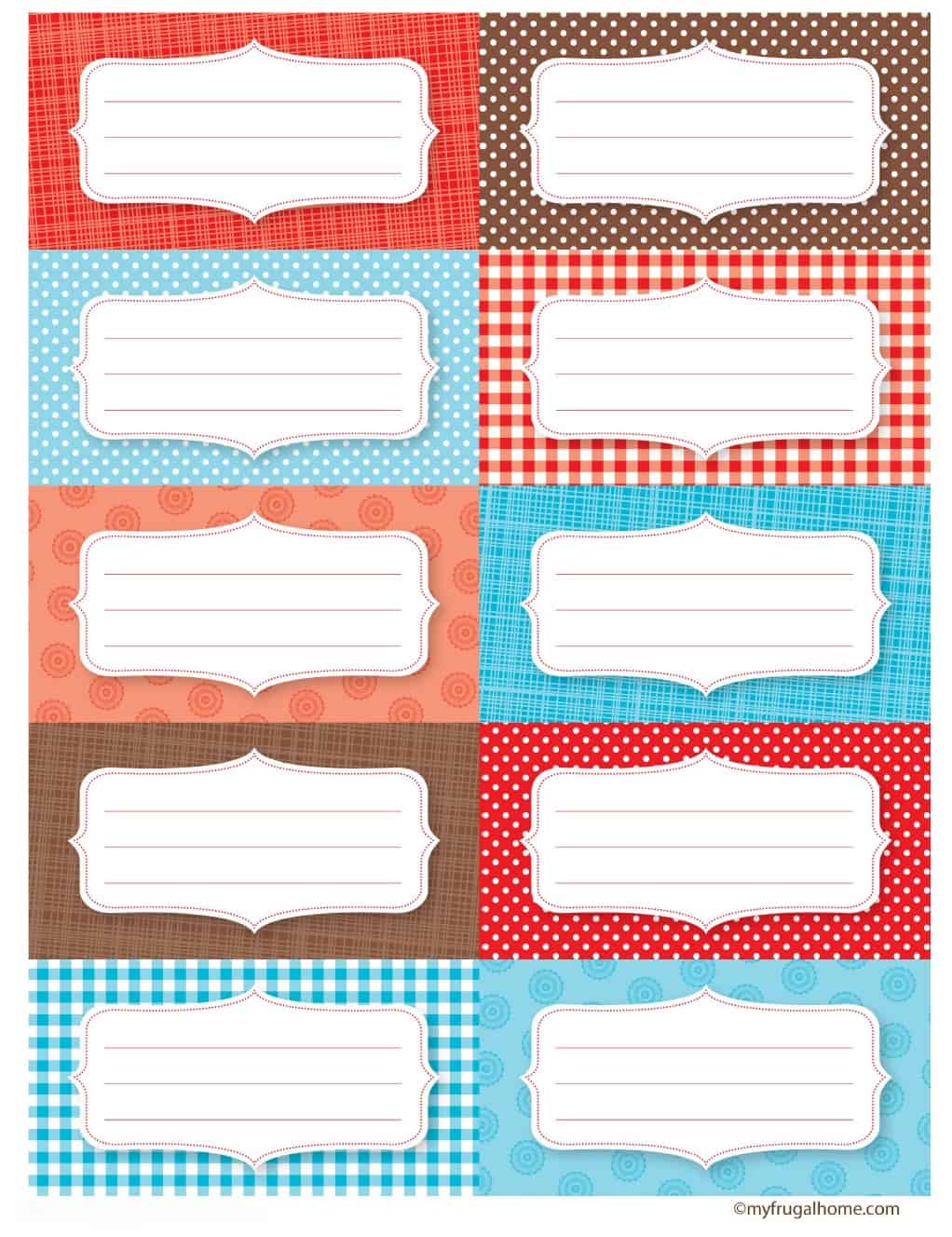 Printable Canning Jar Labels