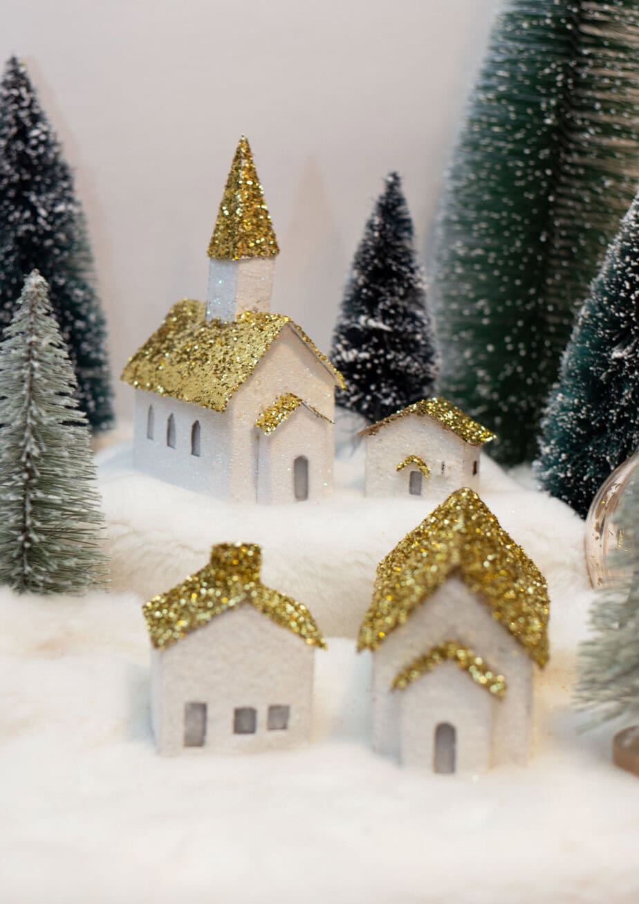 Printable Cardboard Christmas Houses Template