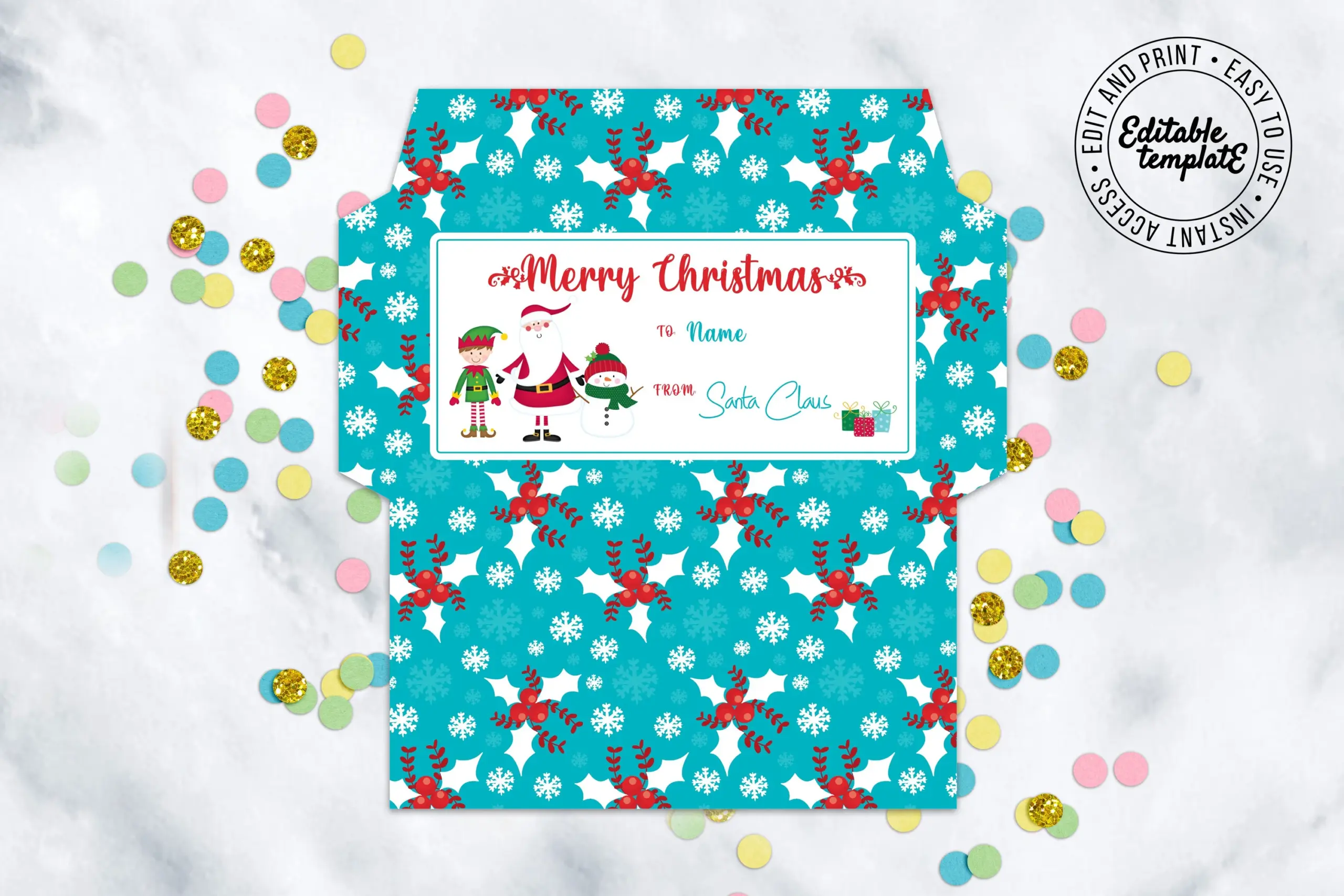 christmas cash envelope template