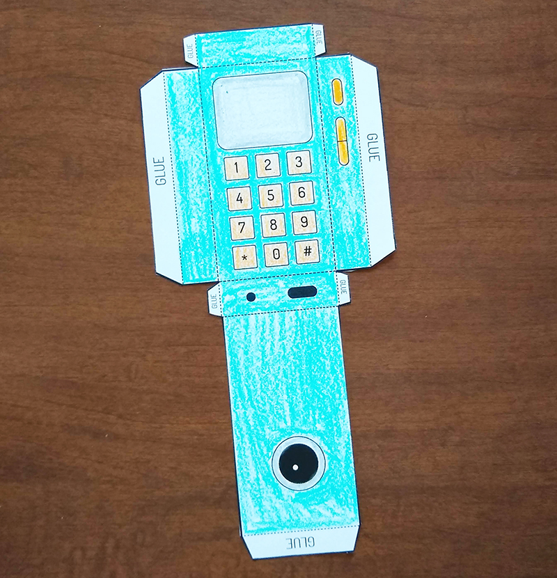 Printable Cell Phone Papercraft For Kids