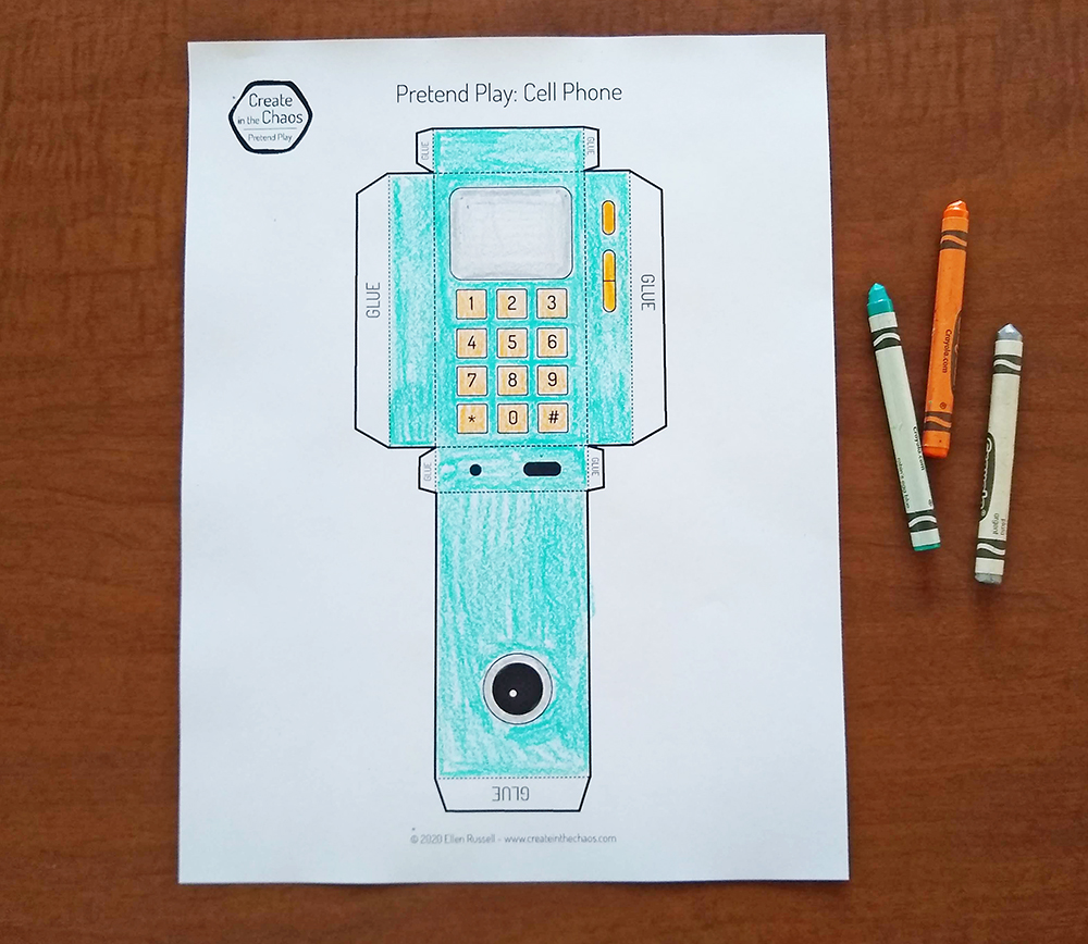 Printable Cell Phone Papercraft For Kids
