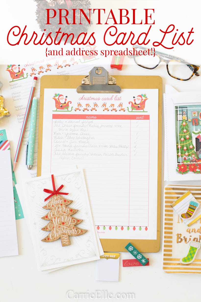 christmas card mailing list template christmas card mailing list template