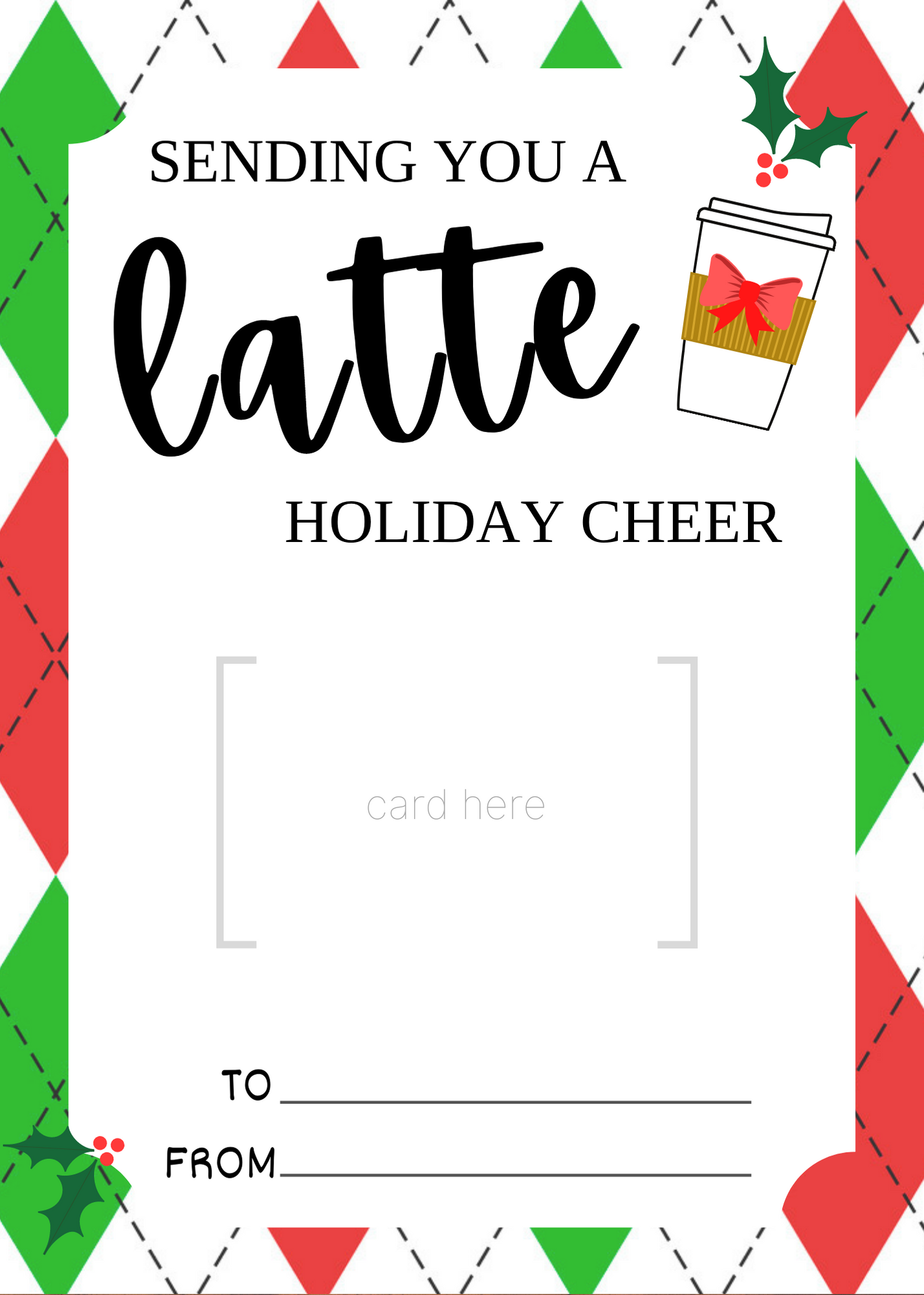Printable Christmas Gift Card Holders