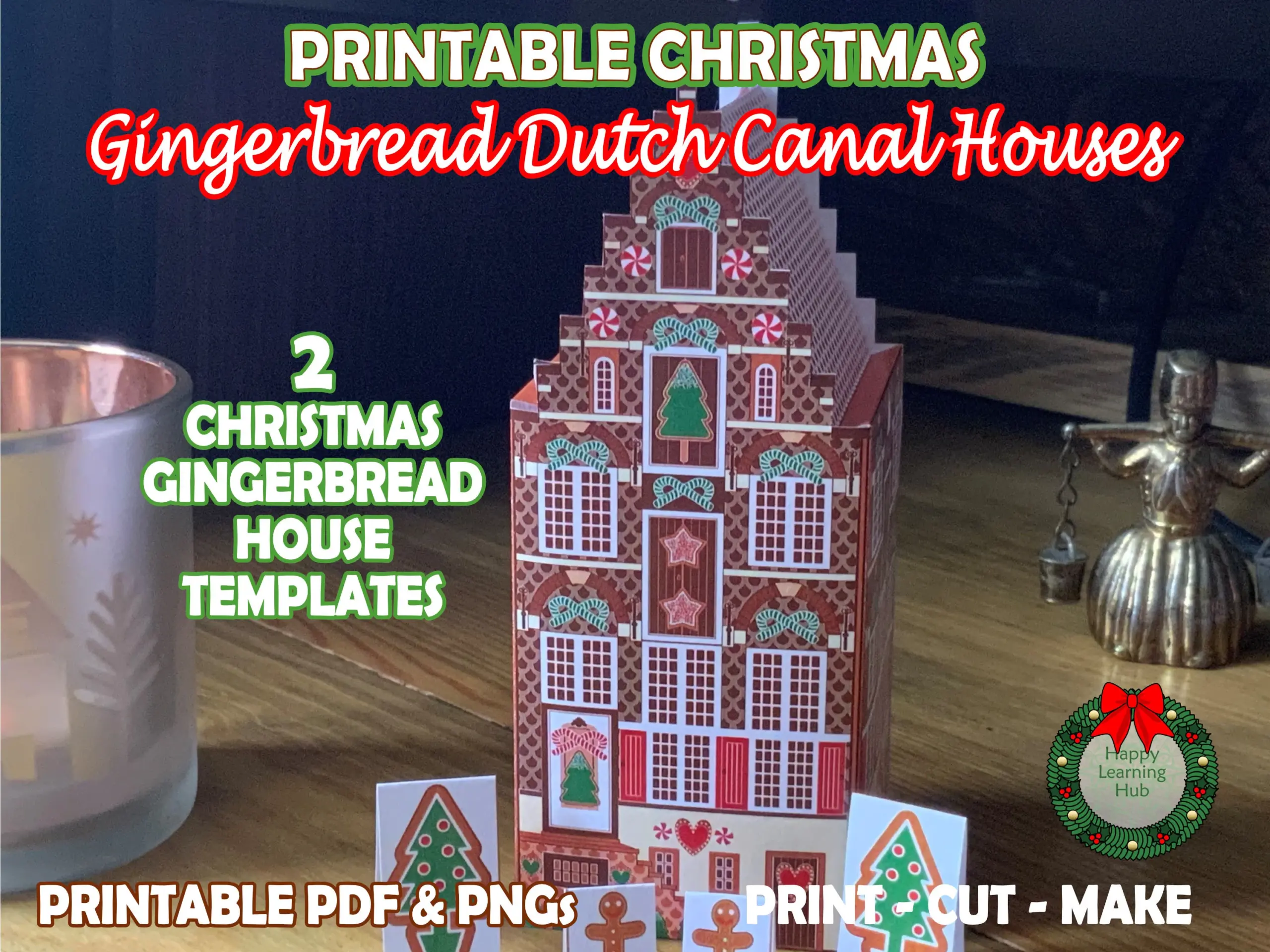 Printable Christmas Gingerbread Houses