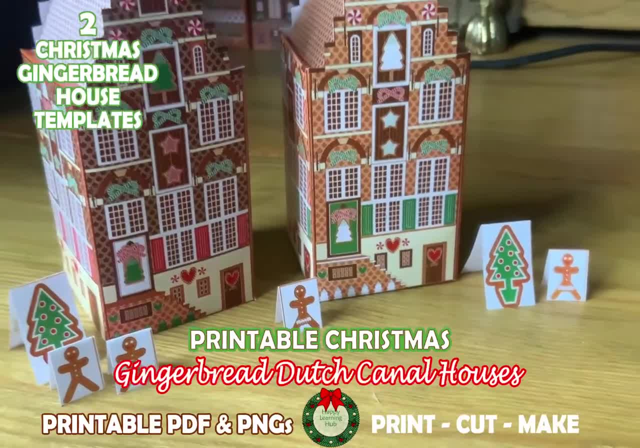 Printable Christmas Gingerbread Houses