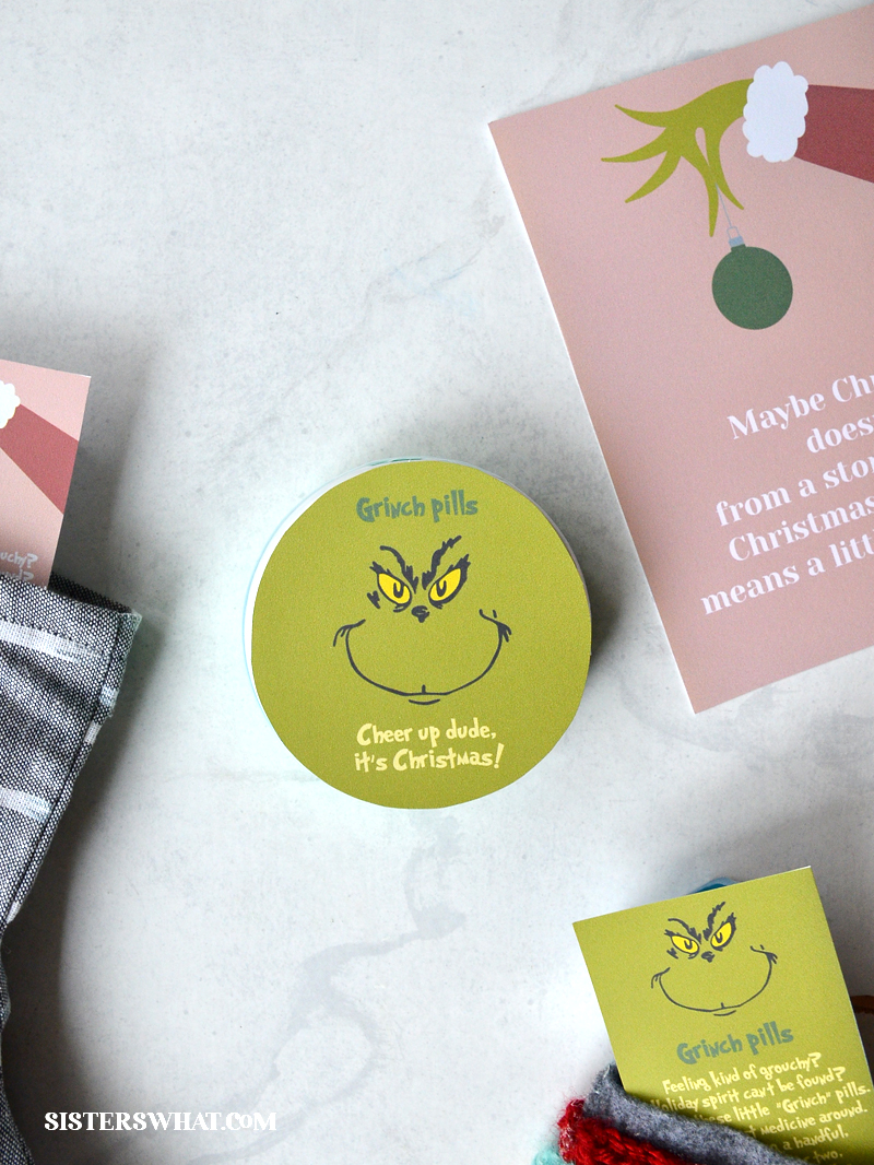 Printable Christmas Tags Grinch Pills