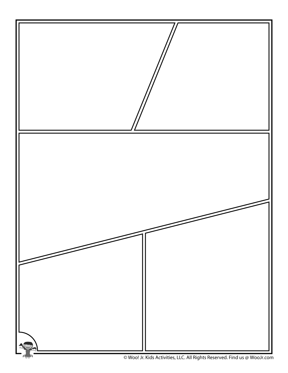 printable comic strip template