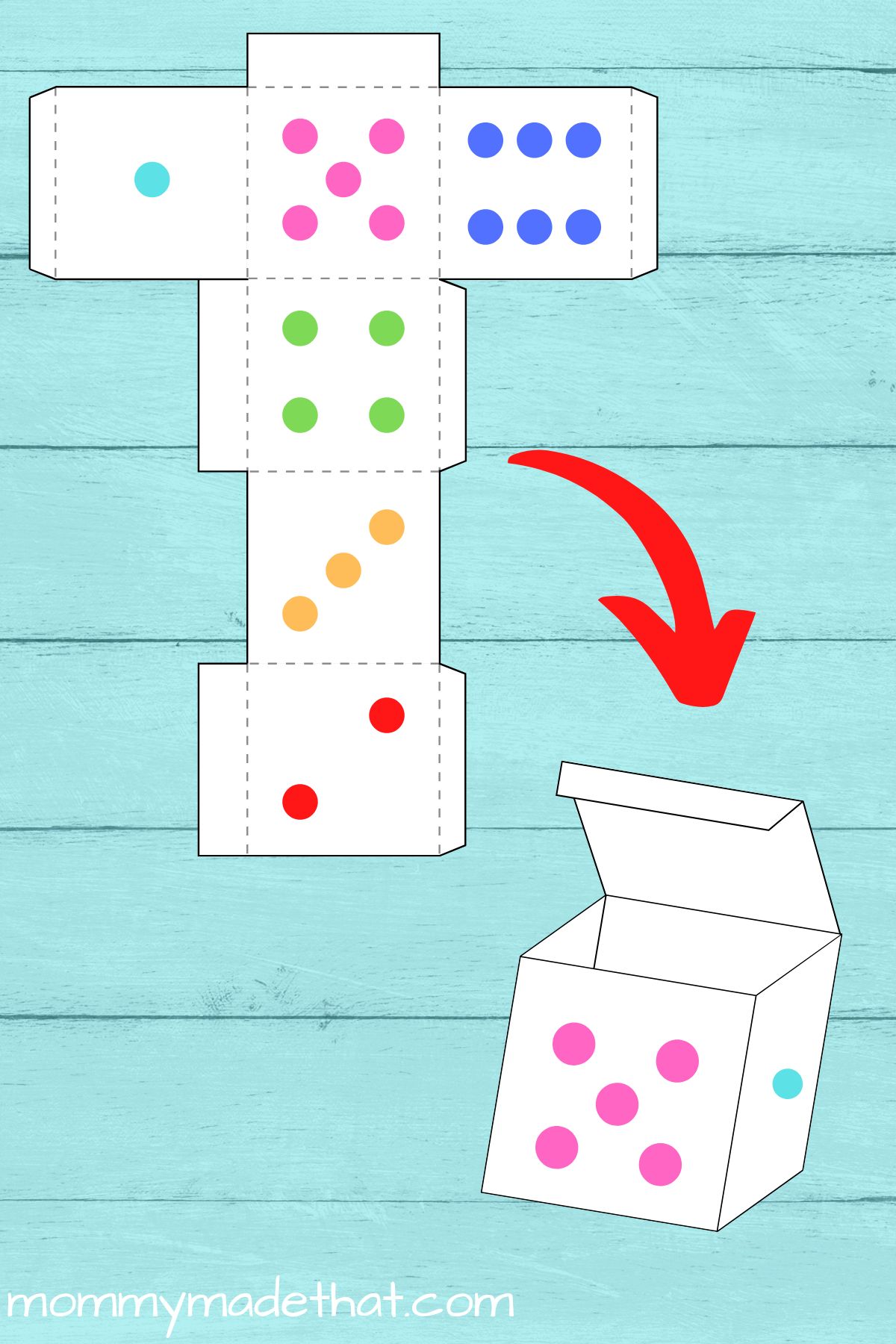paper dice template printable