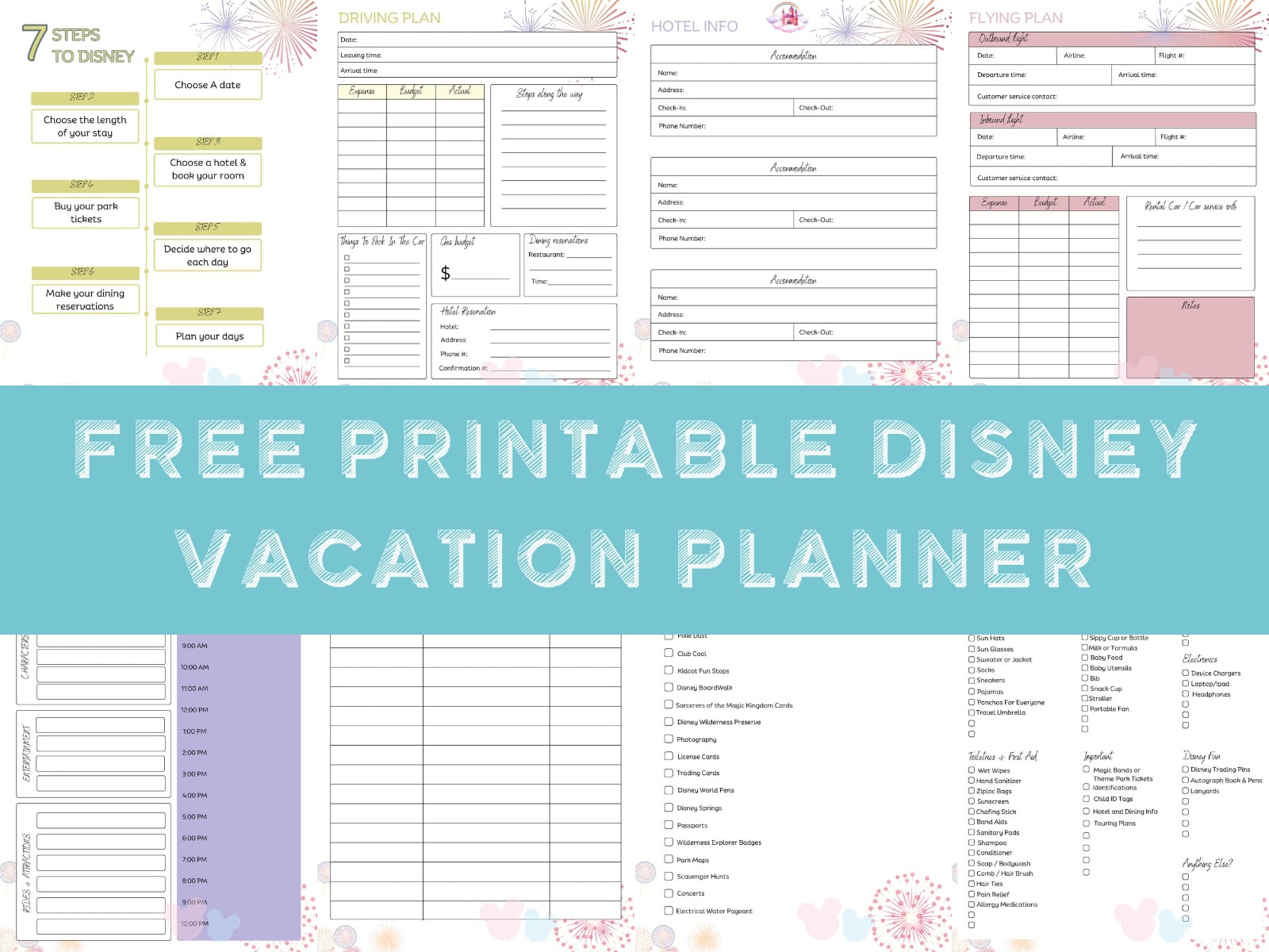 Printable Disney Vacation Planner Printable Disney Vacation Planner