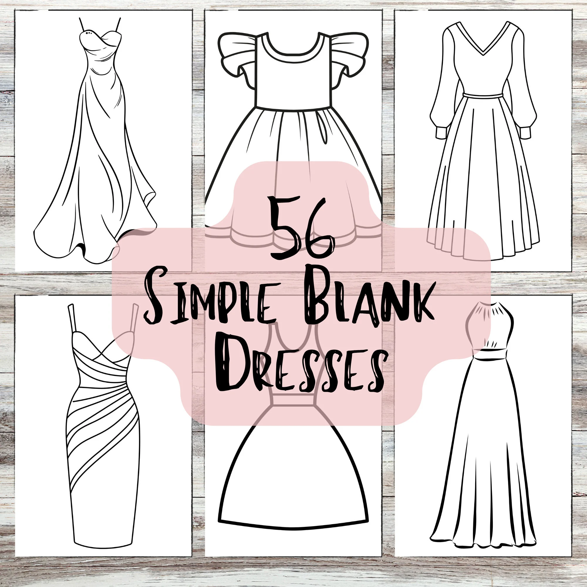 Printable Dress Templates Fashion Design