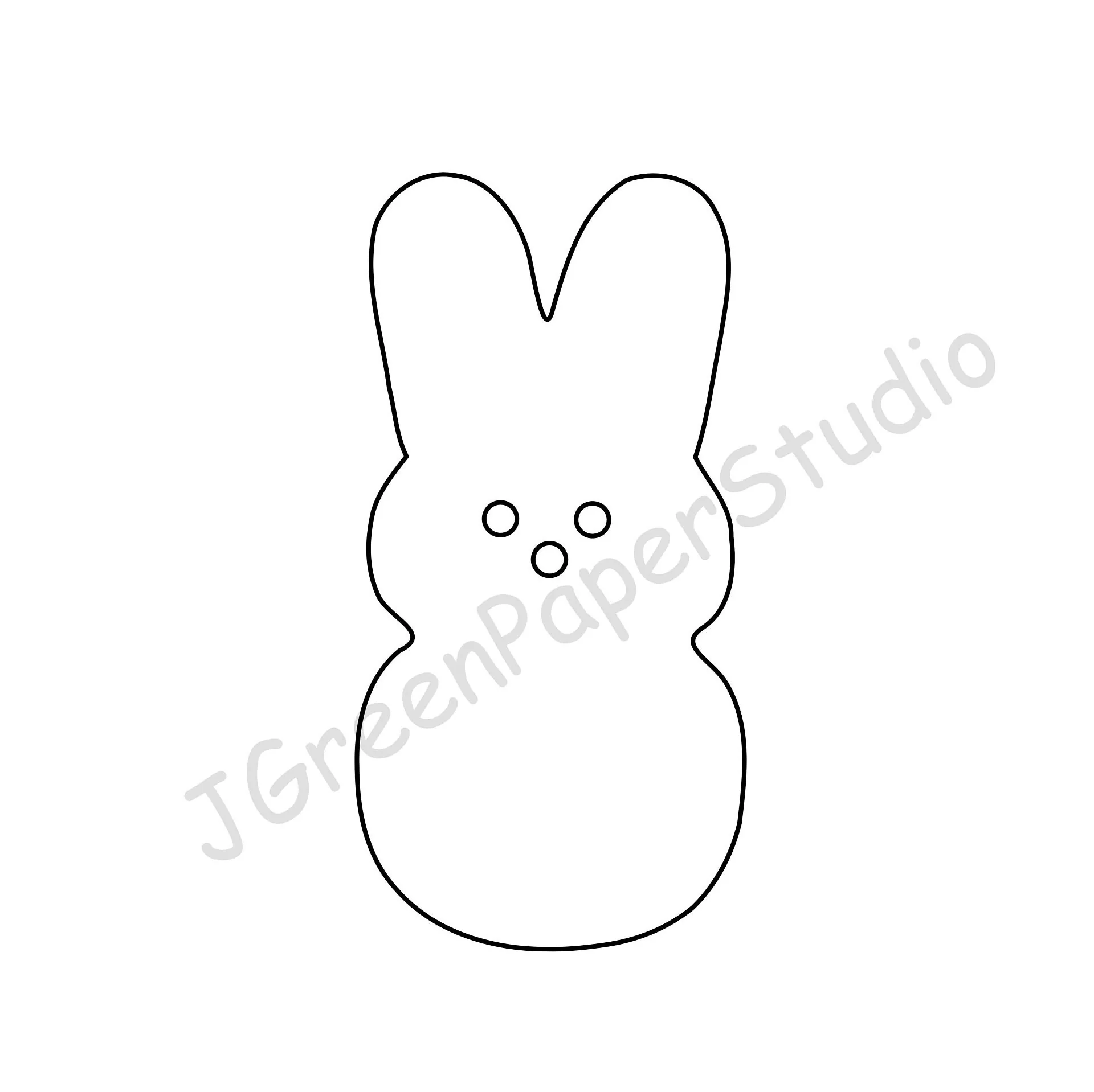 Printable Easter Bunny Peeps Template Printable Easter Bunny Peeps Template