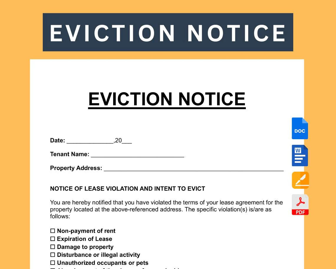 Printable Eviction Notice Template Printable Eviction Notice Template