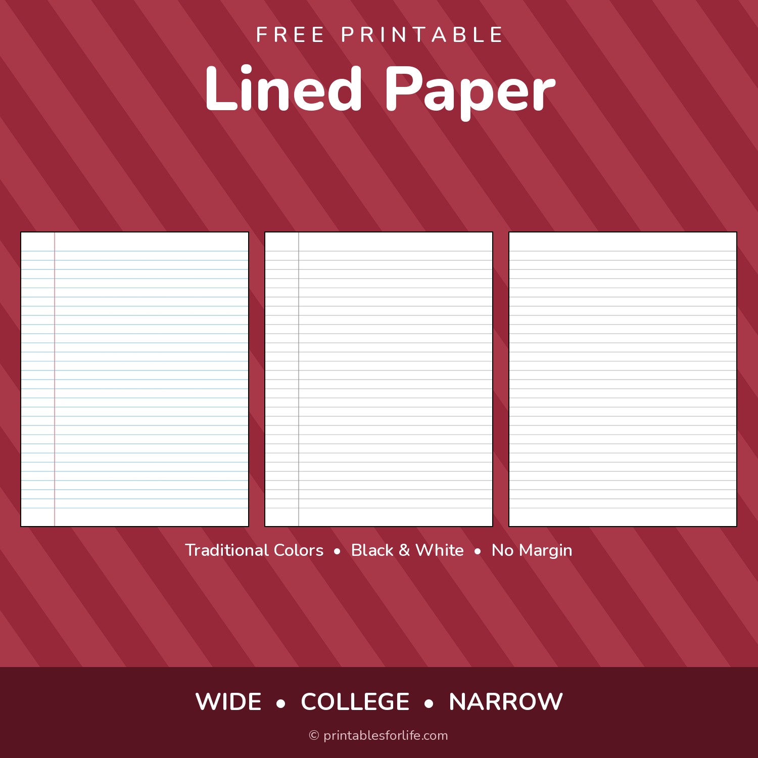 Printable Lined Paper Printable Lined Paper