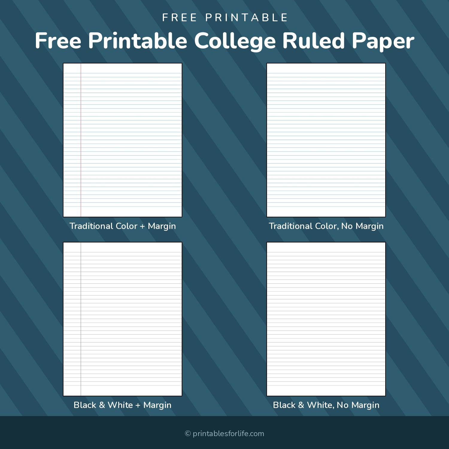Printable Lined Paper Printable Lined Paper