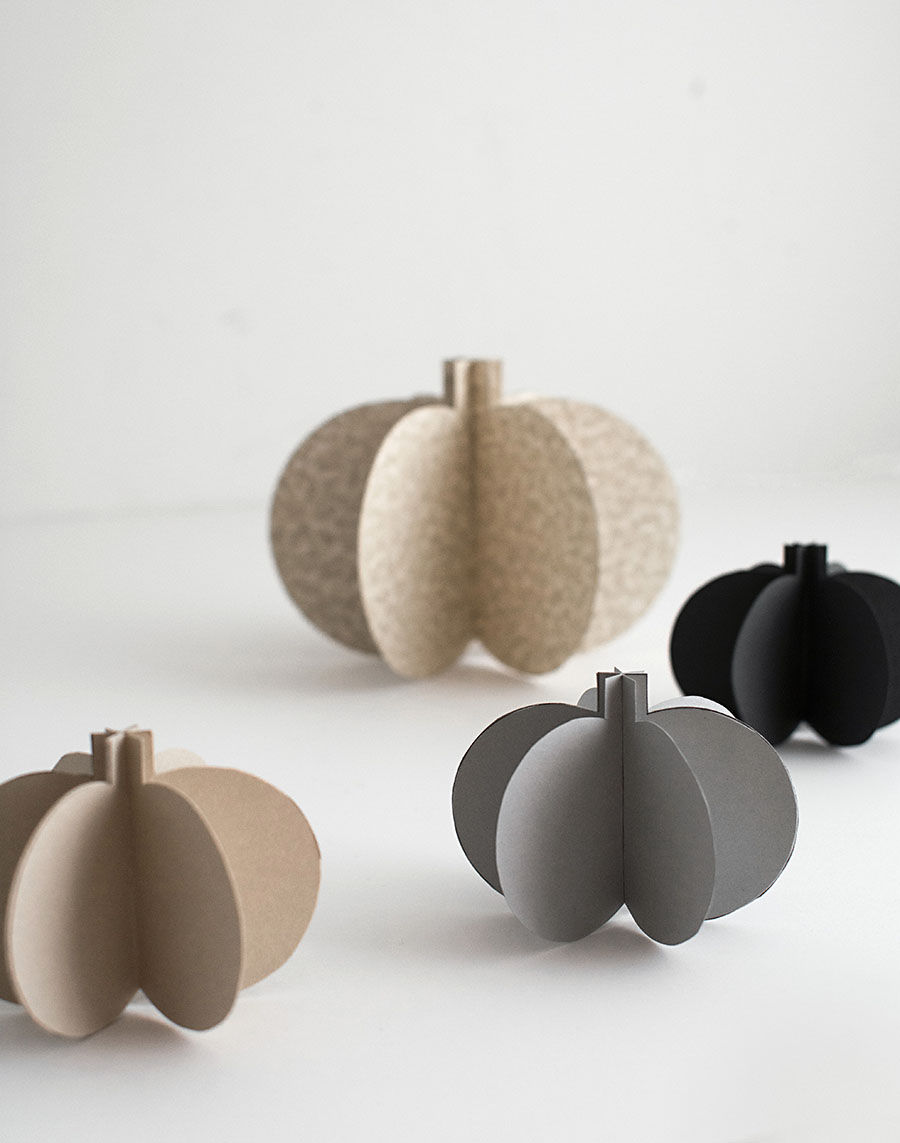 Printable Modern 3d Paper Pumpkins Giveaway