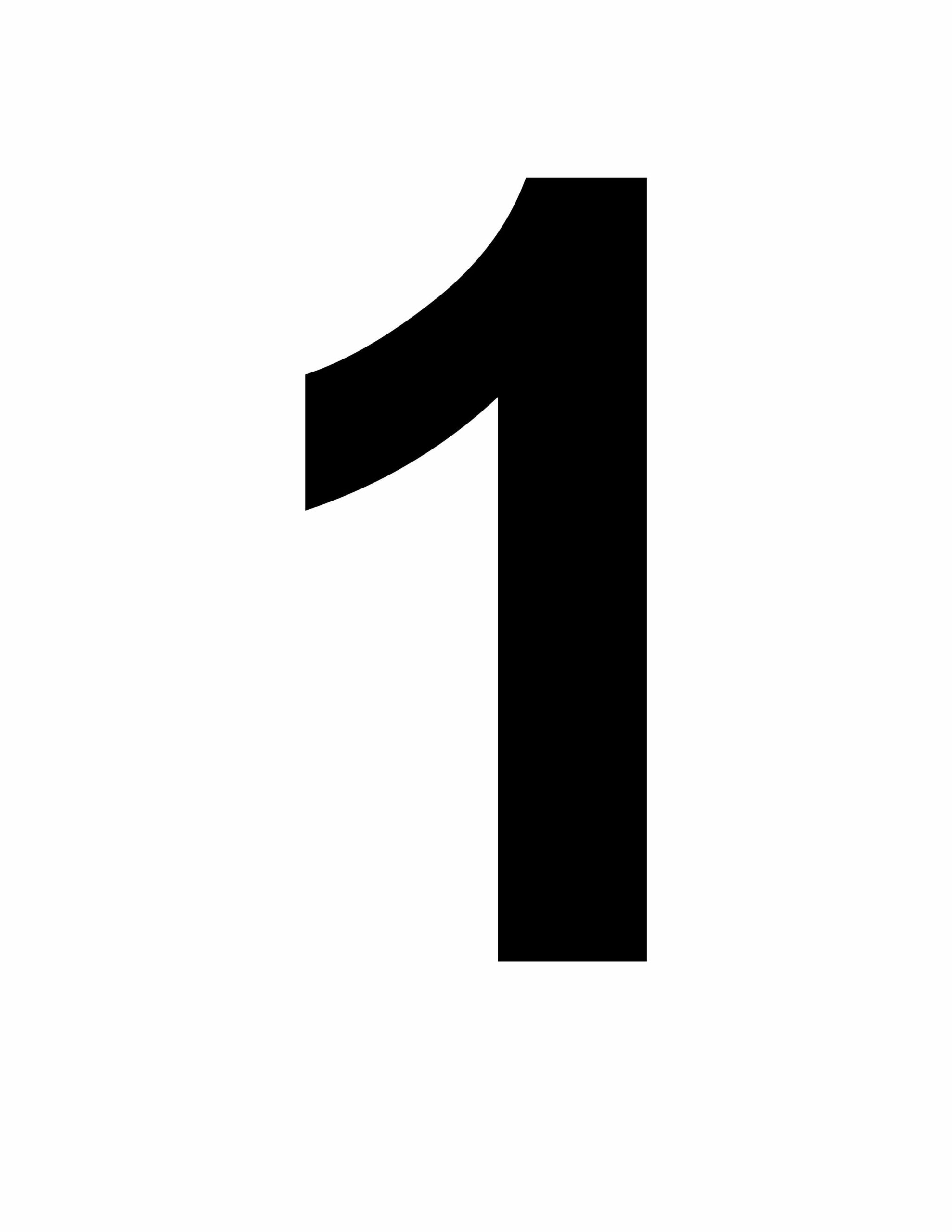 Printable Number 1