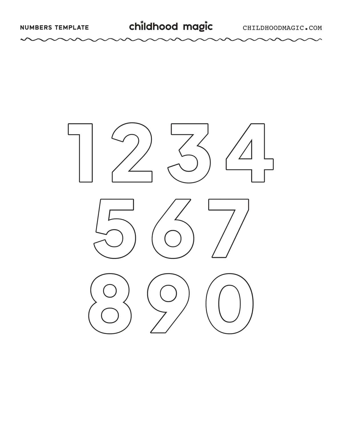 number 4 printable template number 4 printable template