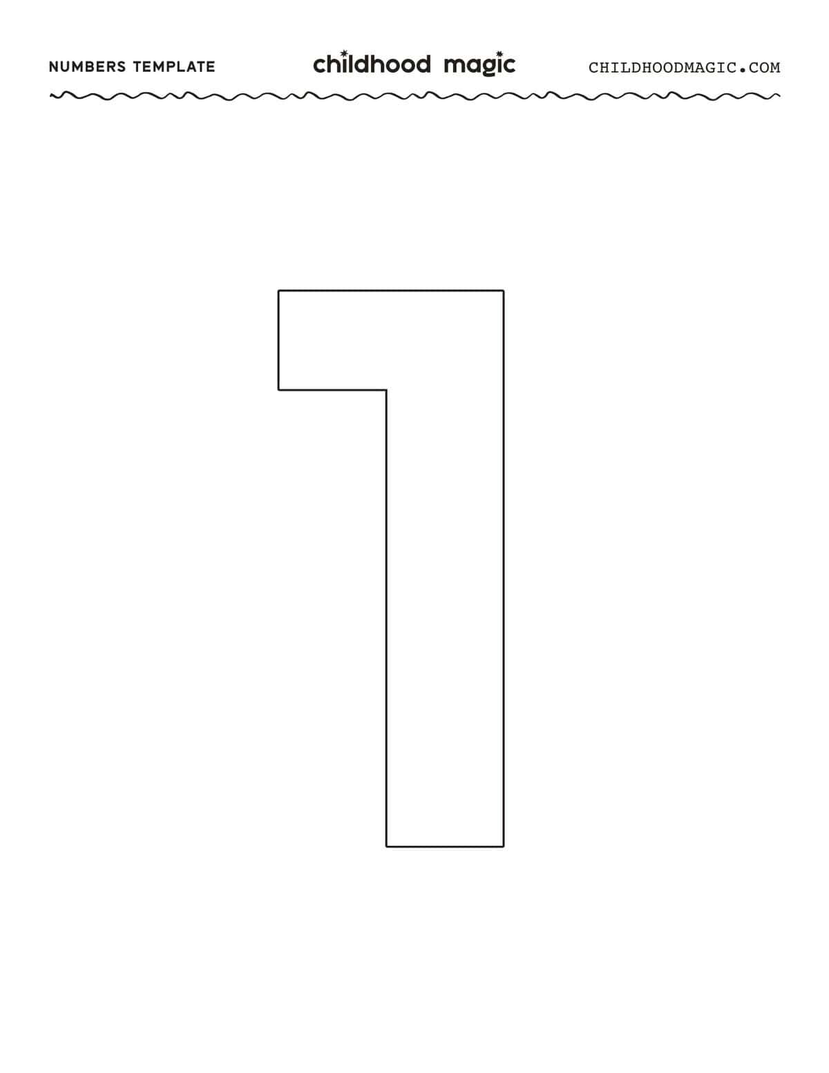 Printable Numbers 0 9 Free Number Outlines For Kids