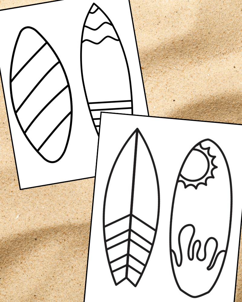 free printable surfboard template printable
