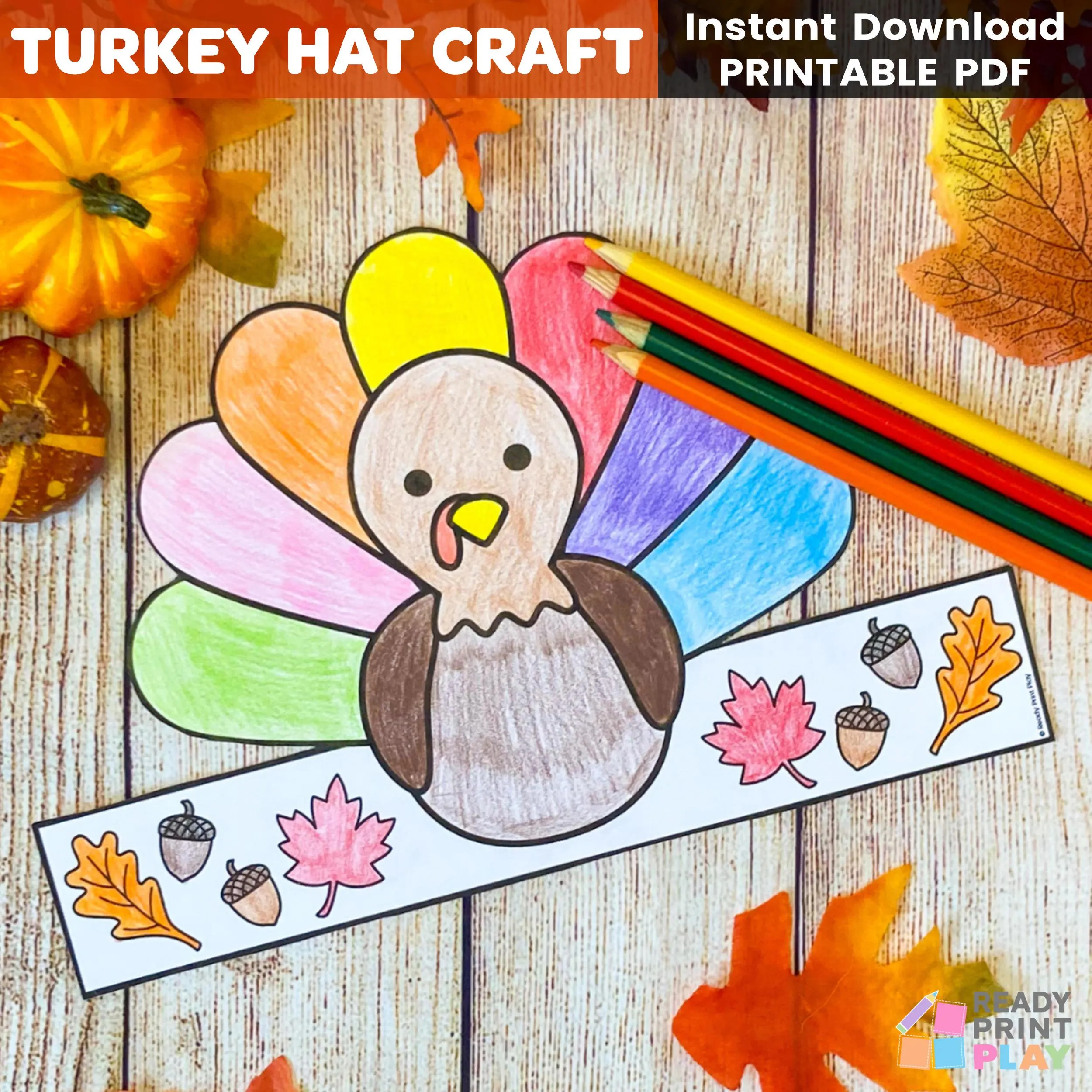 Printable Thanksgiving Turkey Party Hat