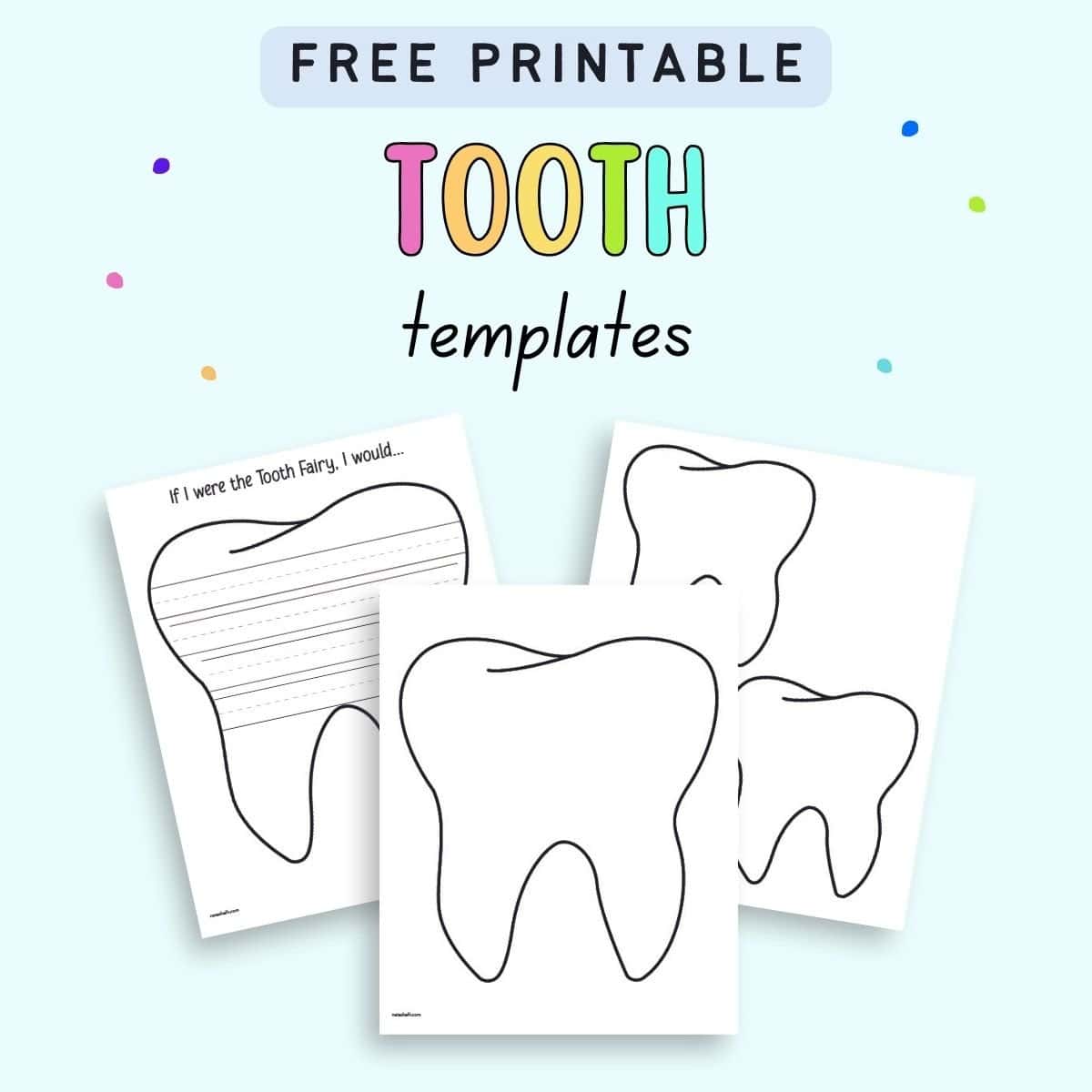 Printable Tooth Template Printable Tooth Template