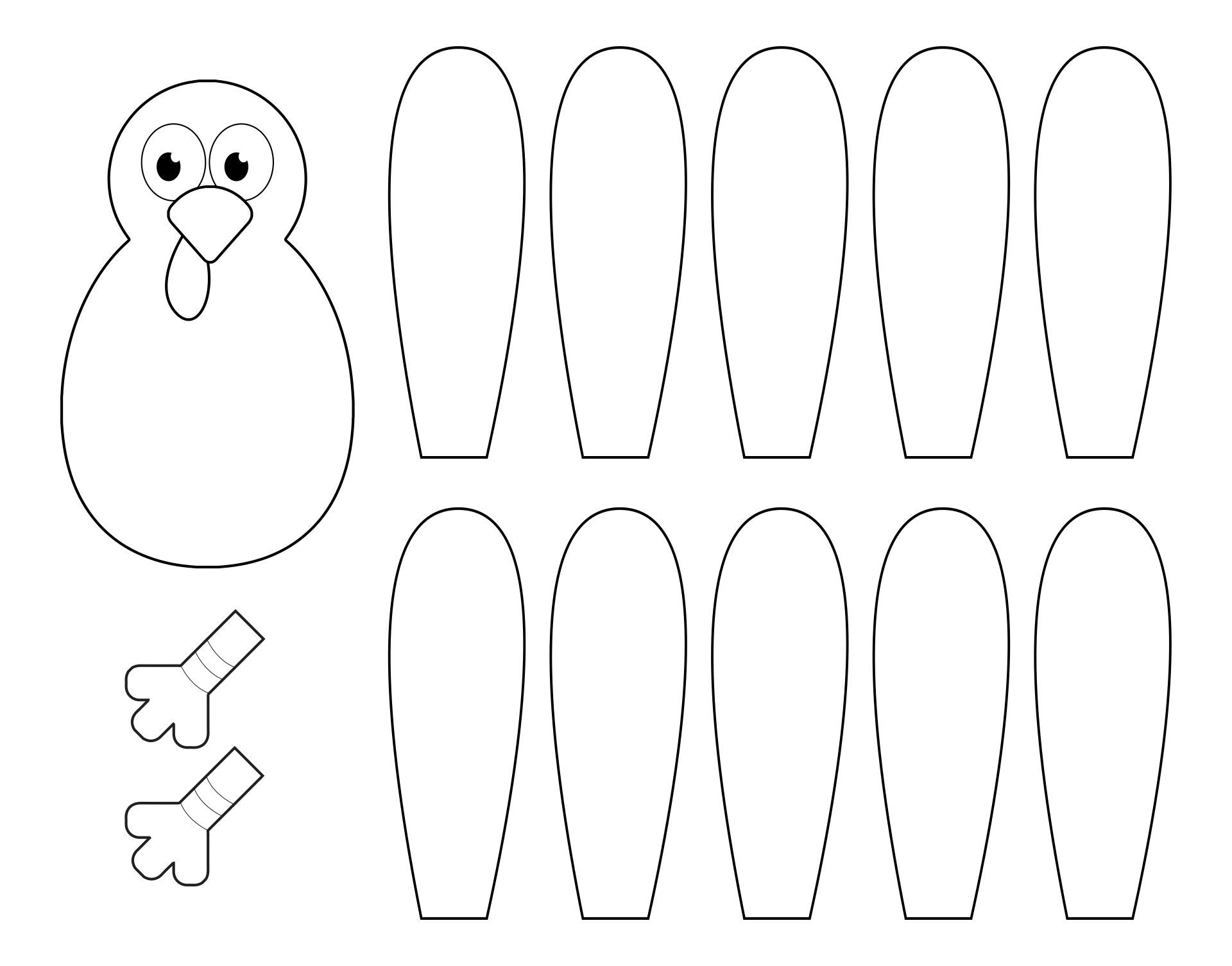 free turkey feet template free turkey feet template