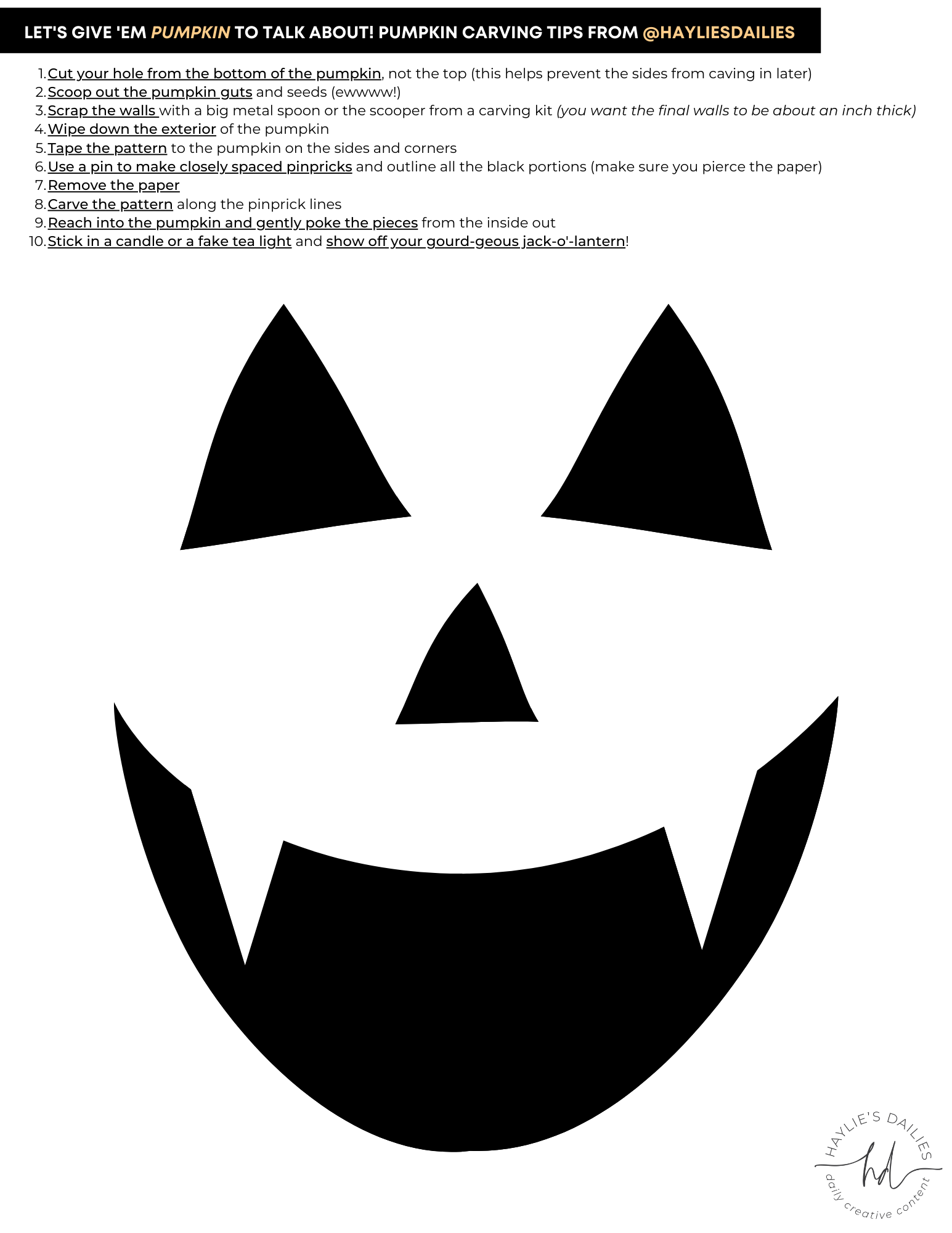 free printable pumpkin faces templates