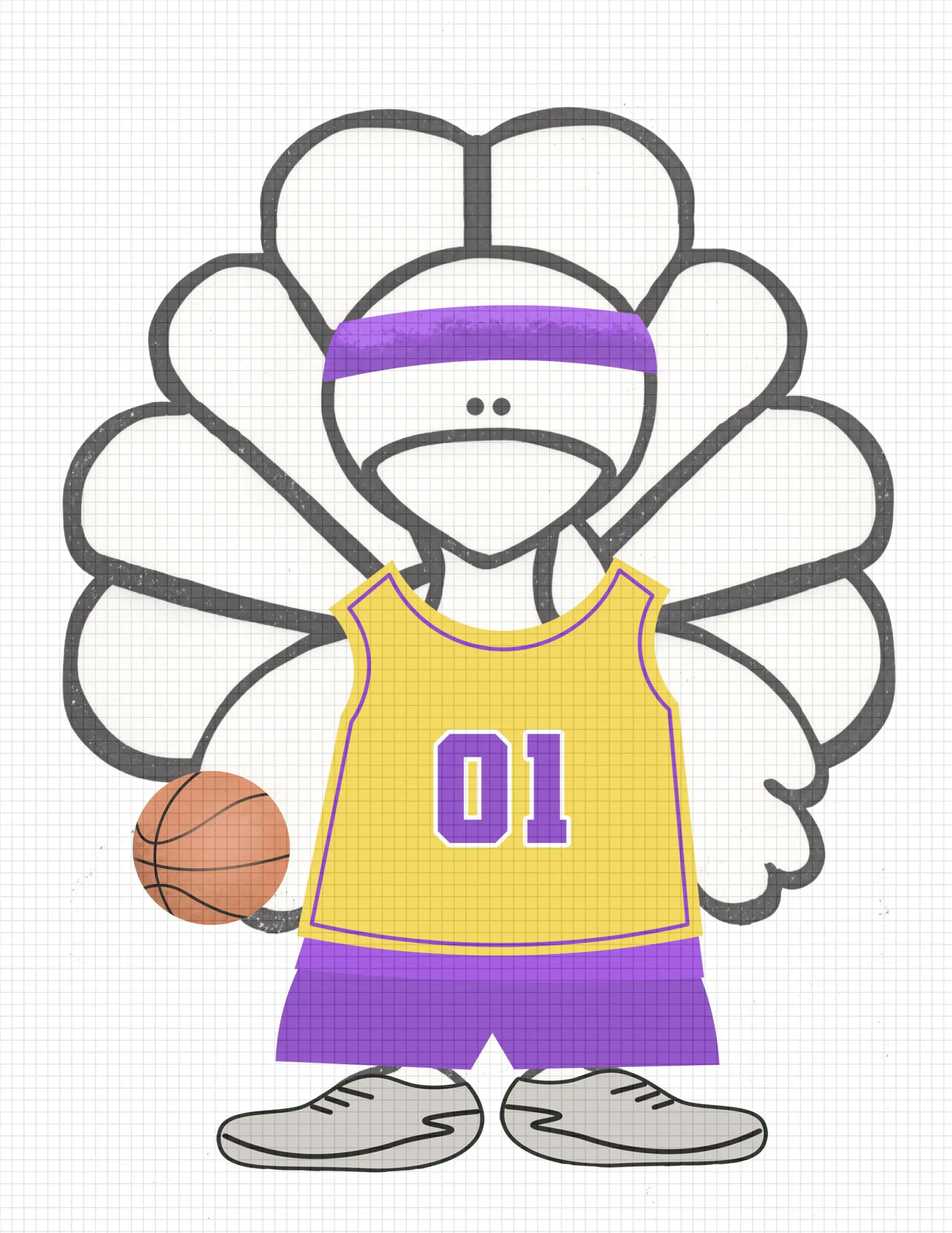 Purple Yellow Turkey Disguise Clip Art