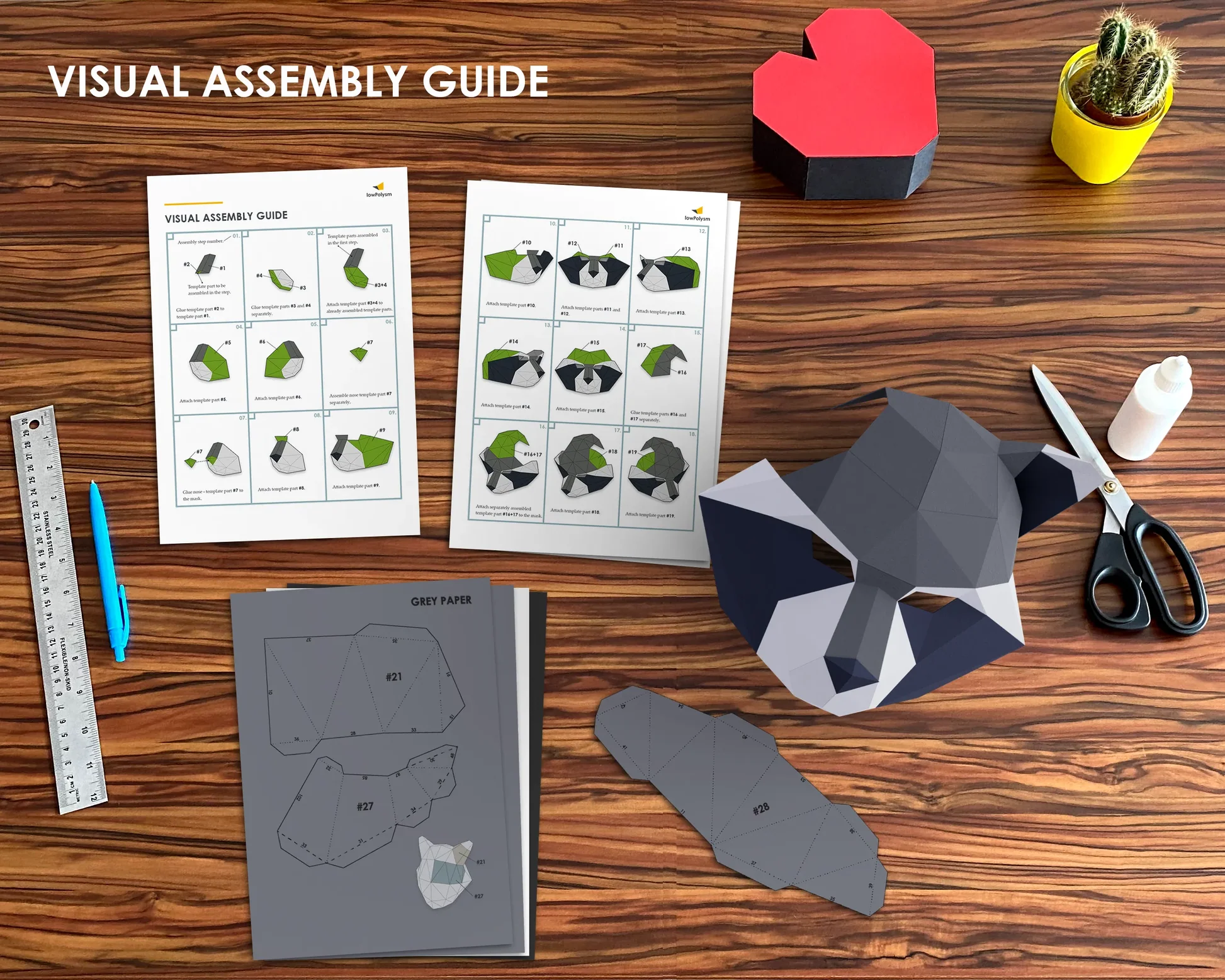 printable therian mask template