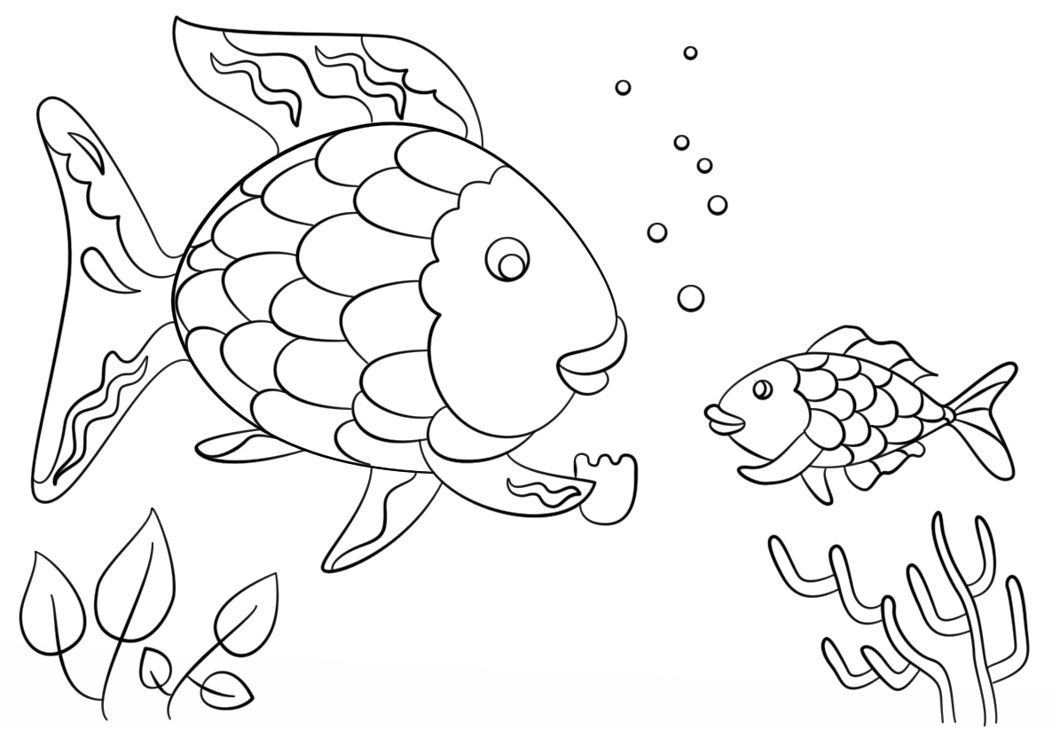 Rainbow Fish Gives A Precious Scale To Small Fish