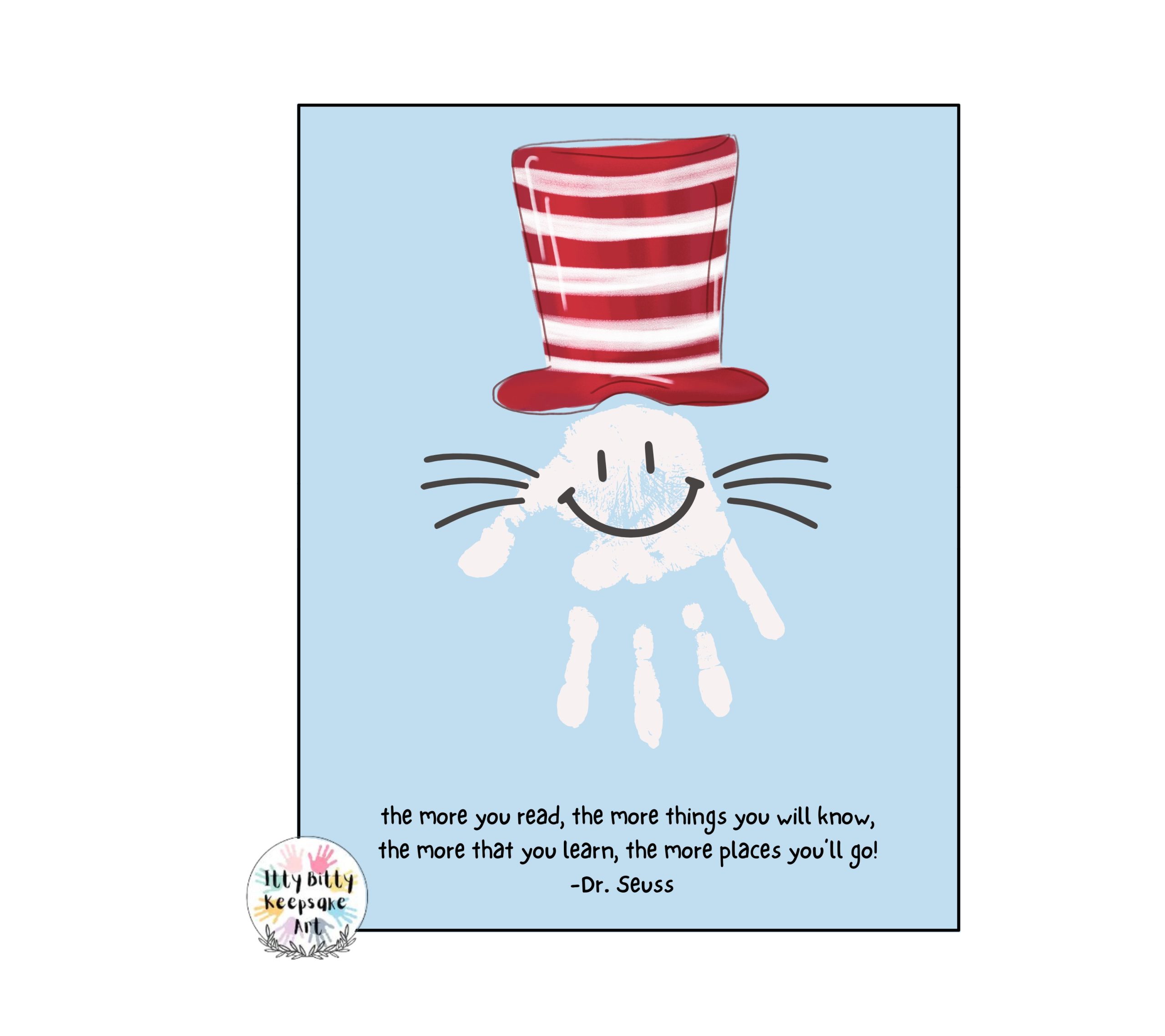 Read Across America Handprint Art Craft Printable Template Dr Seuss Red Fish Blue Fish 2 Read Across America Handprint Art Craft Printable Template Dr Seuss Red Fish Blue Fish 2