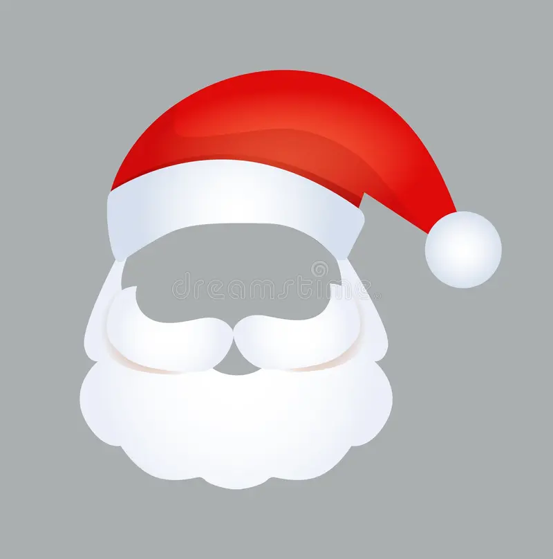 Red Hat White Pompon Mustache Beard Santa Claus Greeting Card Christmas Poster Face Template Gray Background Vector Image406265570 Red Hat White Pompon Mustache Beard Santa Claus Greeting Card Christmas Poster Face Template Gray Background Vector Image406265570