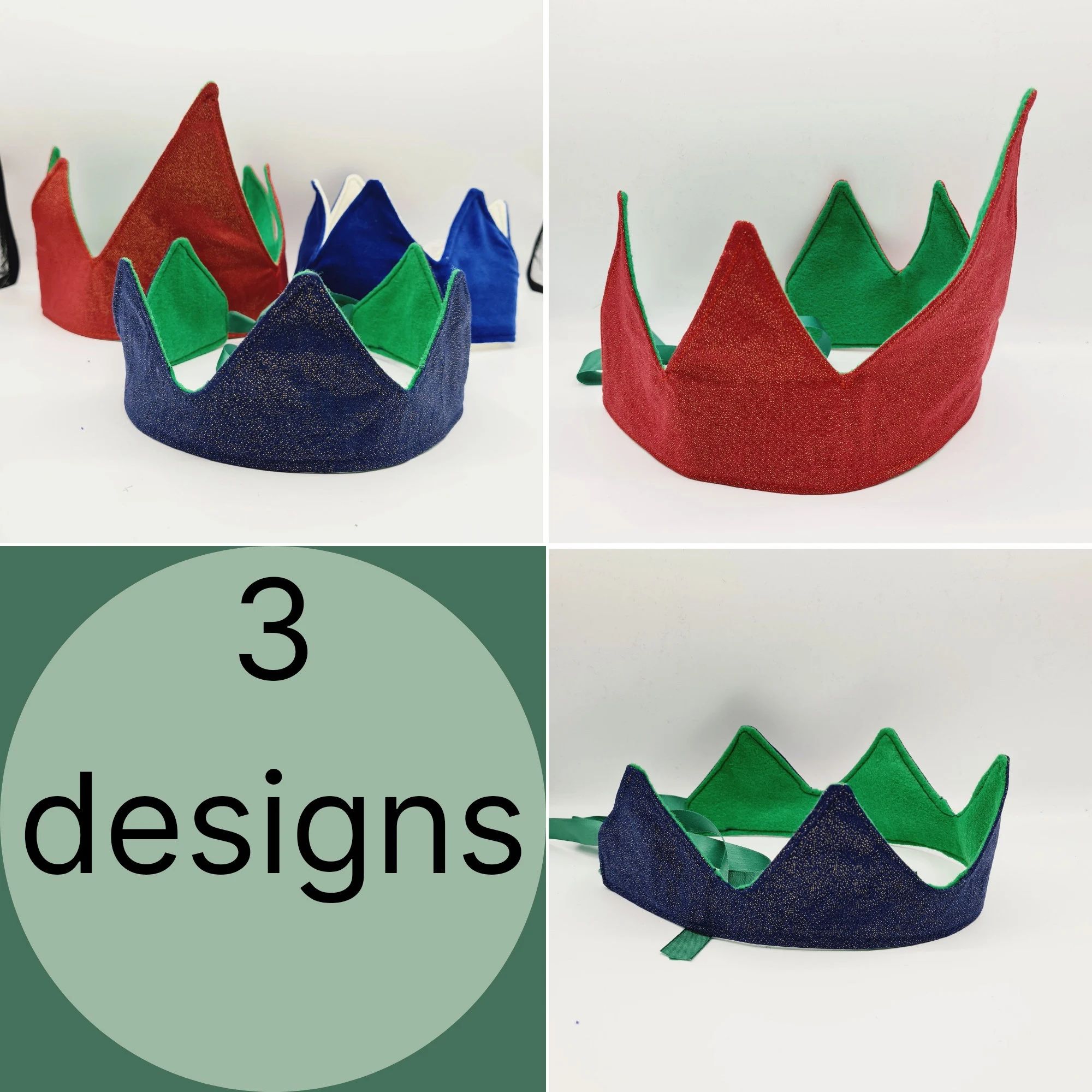 Reversible Christmas Cracker Crown